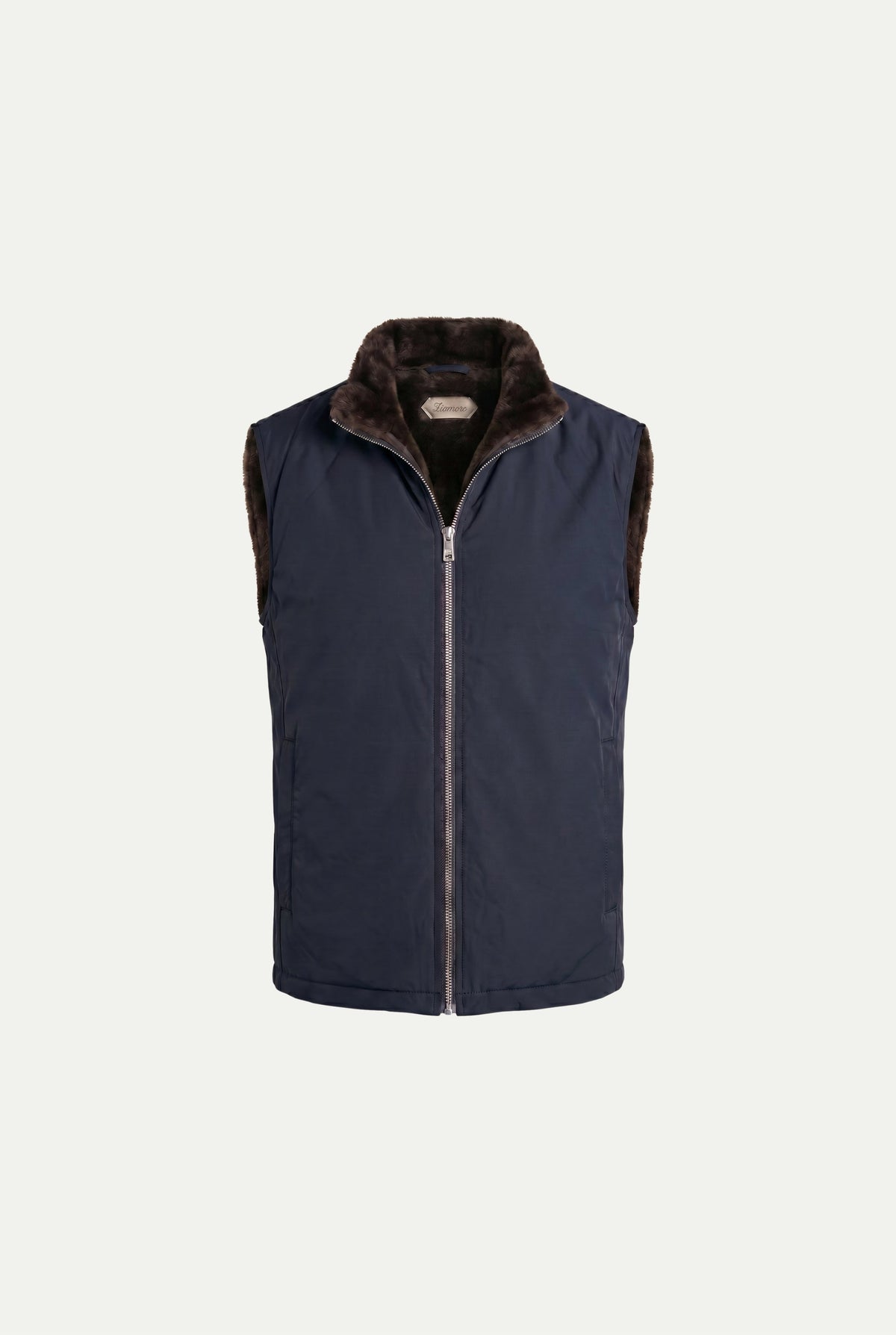 Fermó Fur Bodywarmer Navy