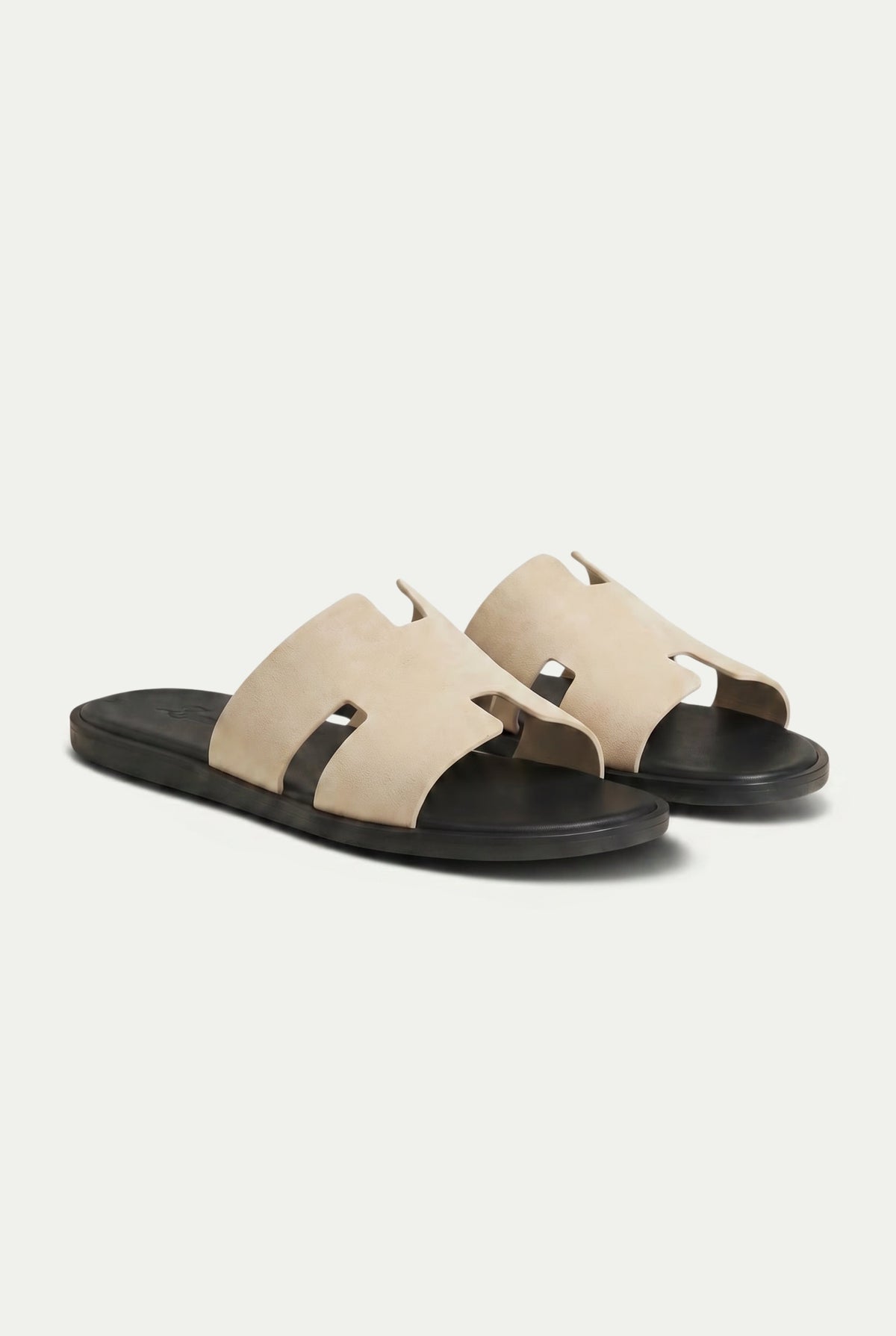 Capri Veloursleder-Slipper Creme
