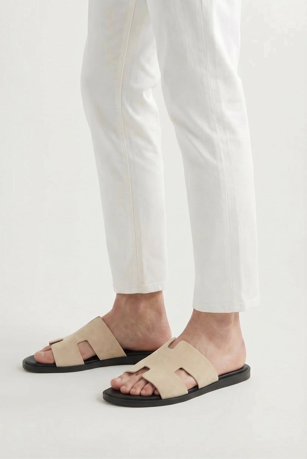Capri Suède Slide Cream