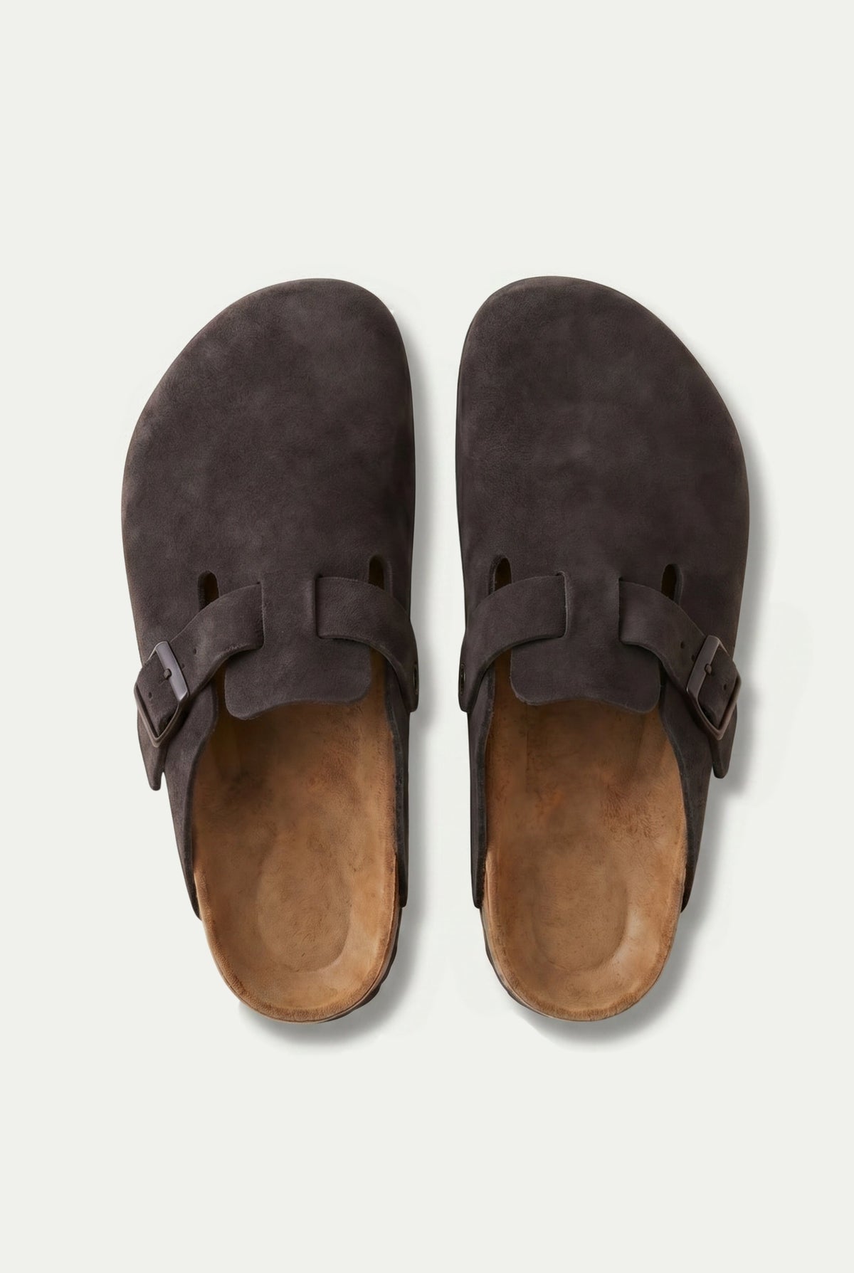 Oslo Wildleder-Clog Schokolade