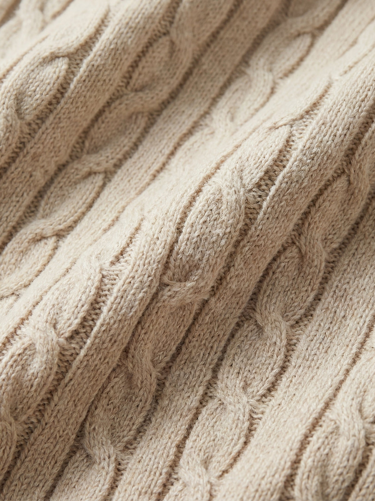 T-shirt in maglia a trecce Nerano Beige