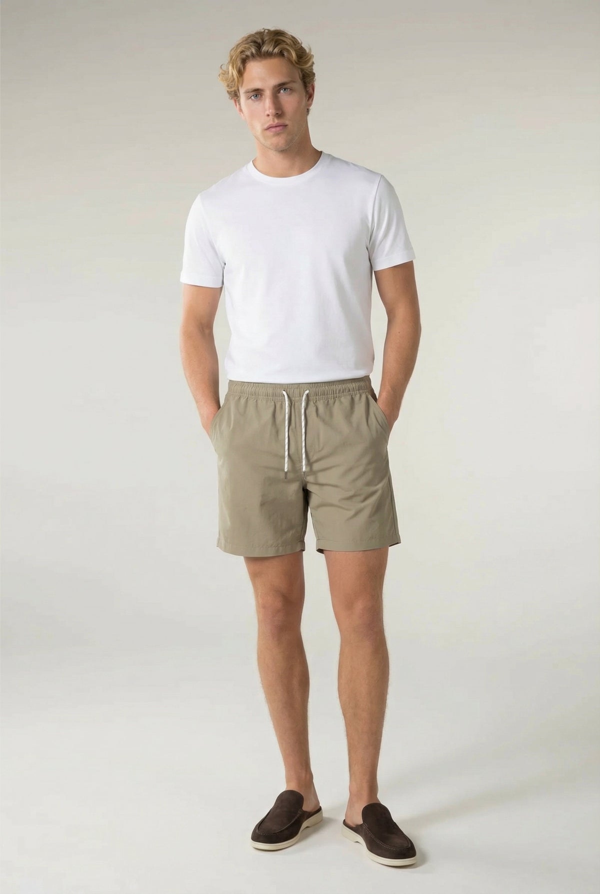 Portofino Nylon Swim Short Khaki