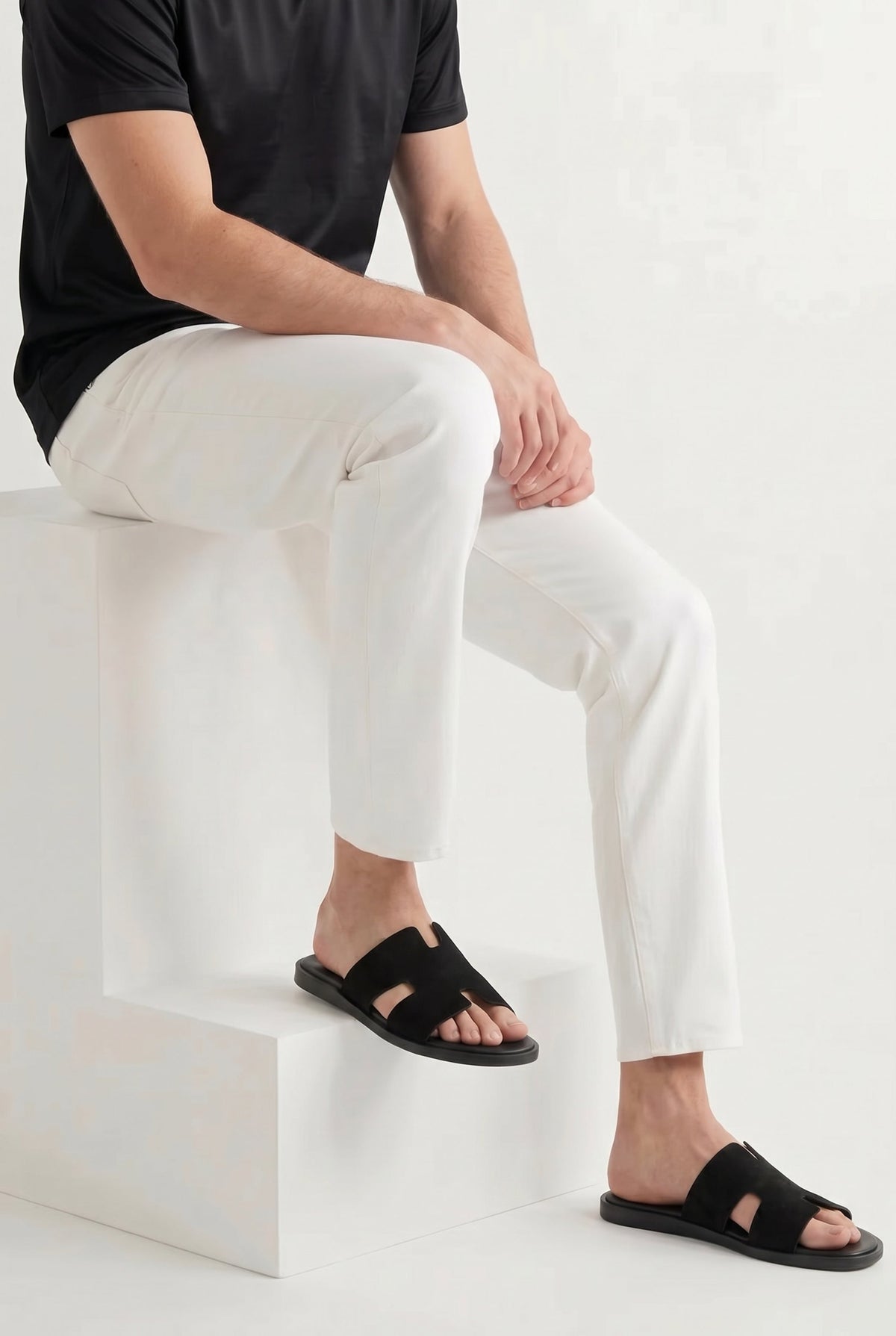 Capri Suède Slide Black