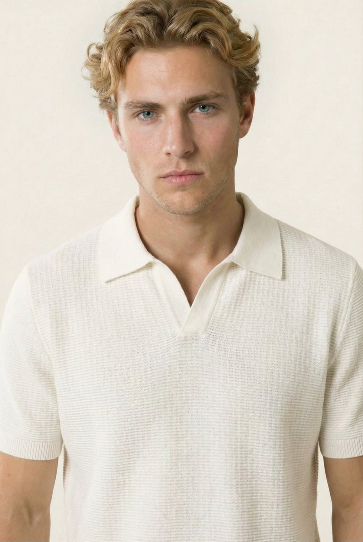 Polo in maglia Ravello color crema