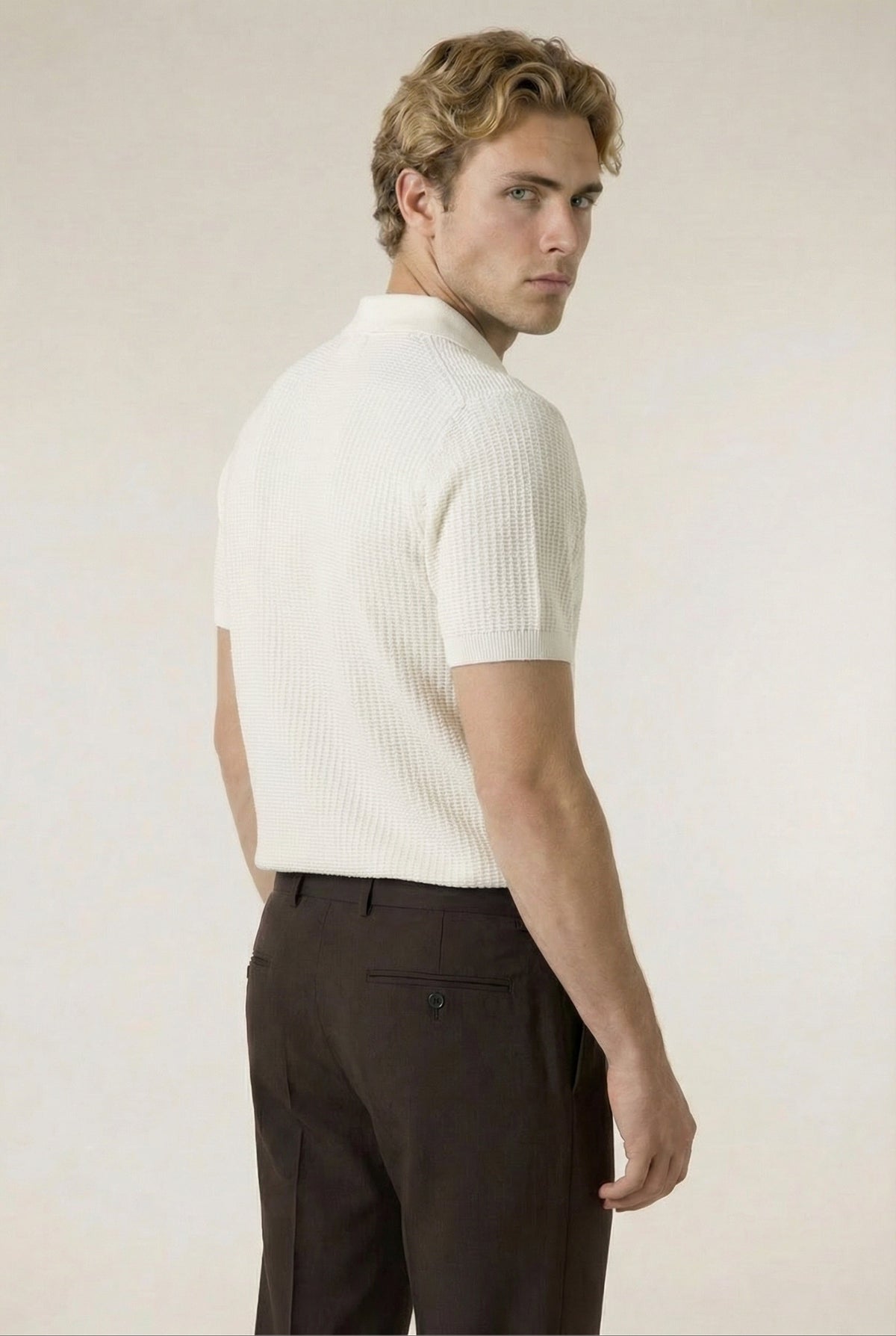 Polo in maglia Ravello color crema