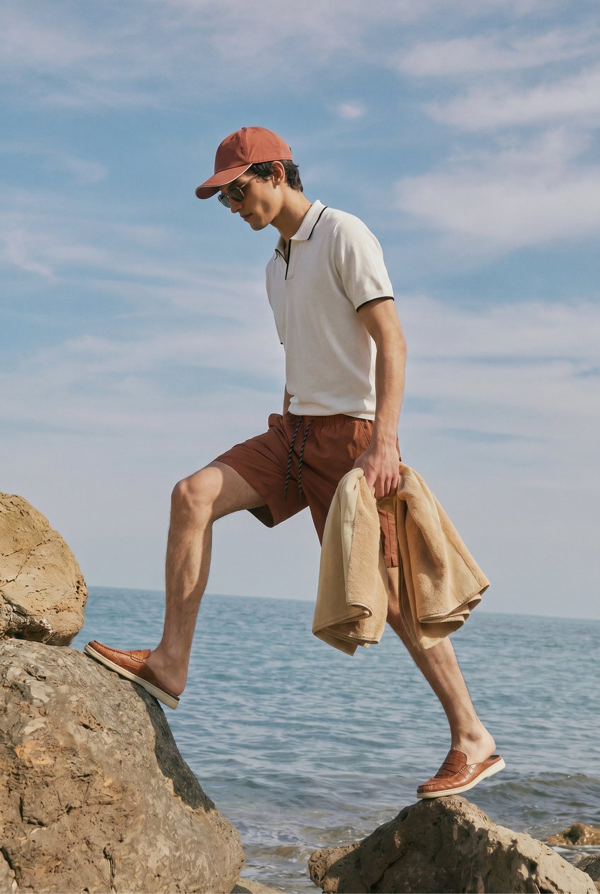 Brown Crocodile Yacht Mule