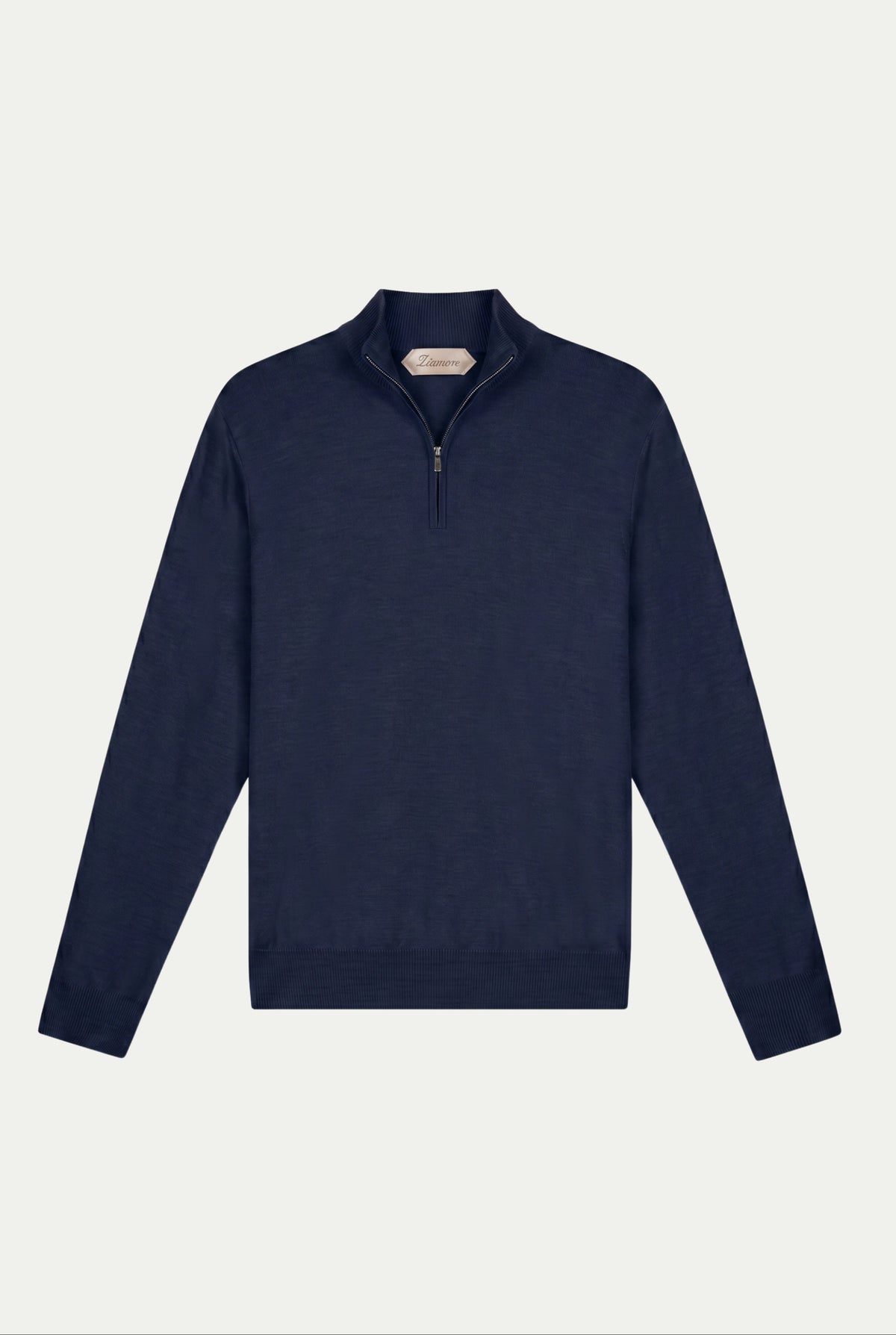 Merino Quarter Zip Navy