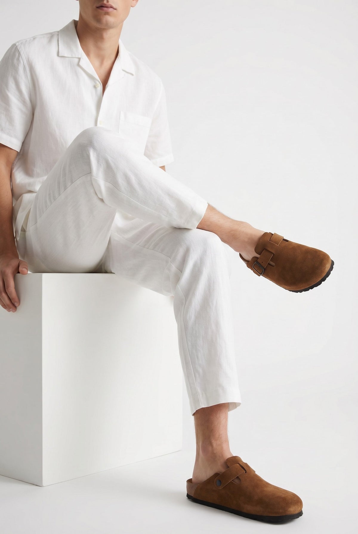 Oslo Wildleder-Clog Beige