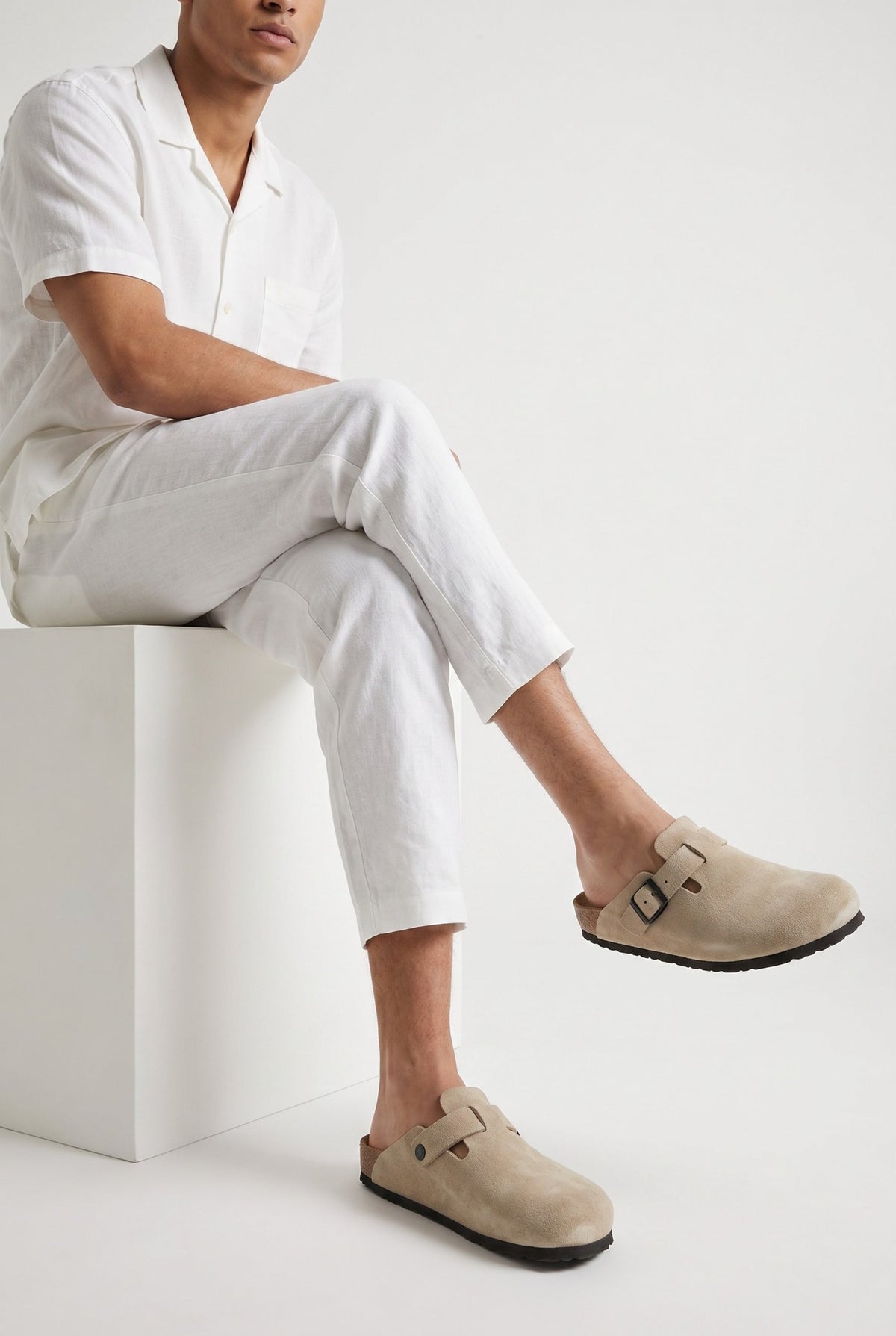 Oslo Wildleder-Clog Sand