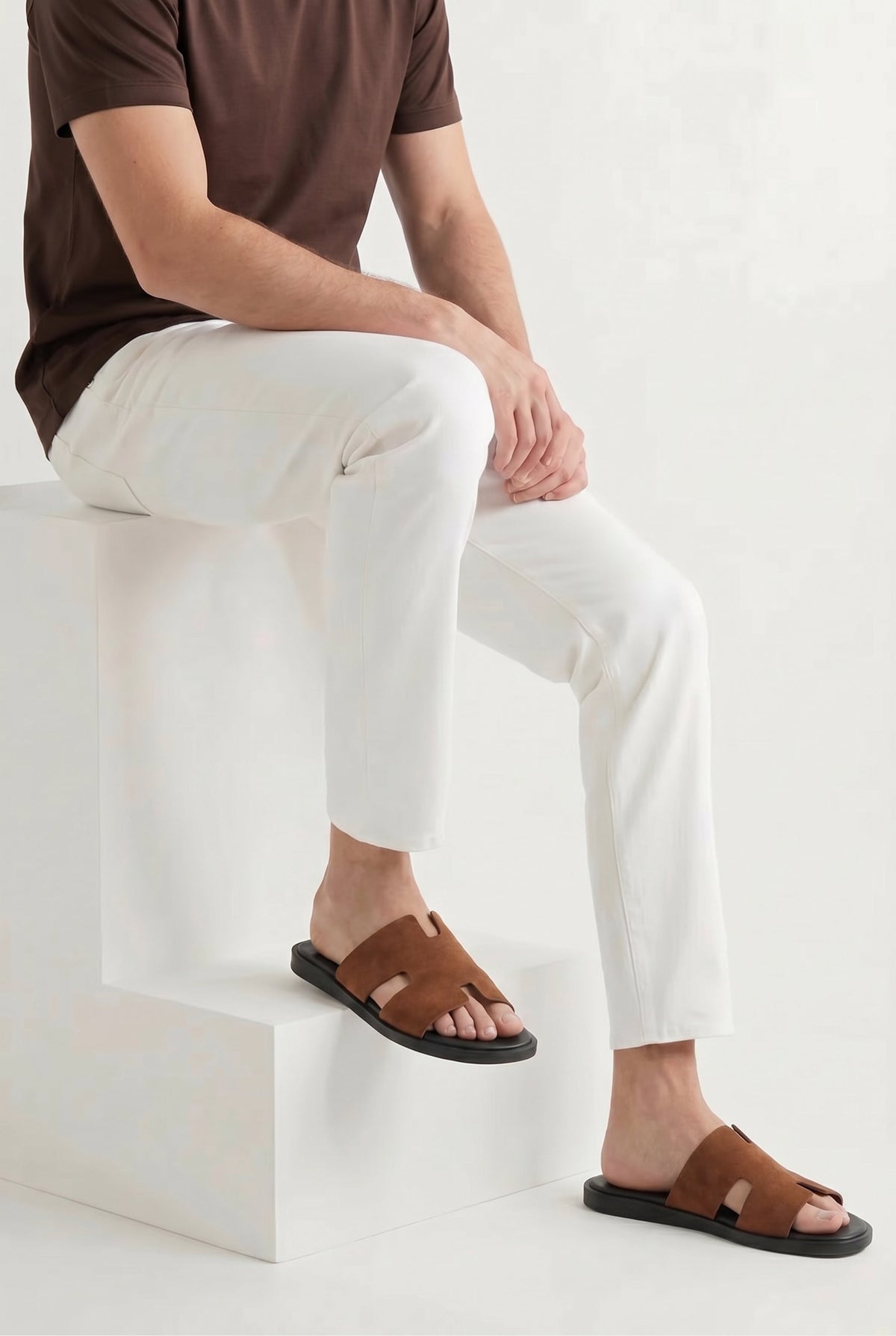 Capri Suède Slide Tan
