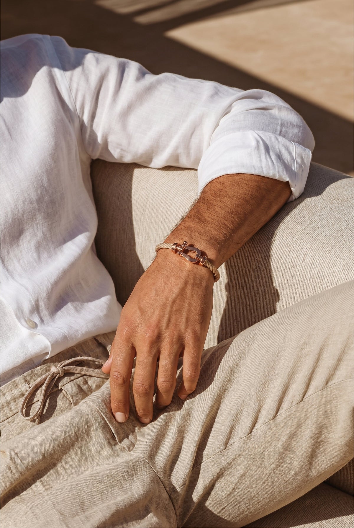 Fermó Yacht Bracelet Sand/Rose Gold