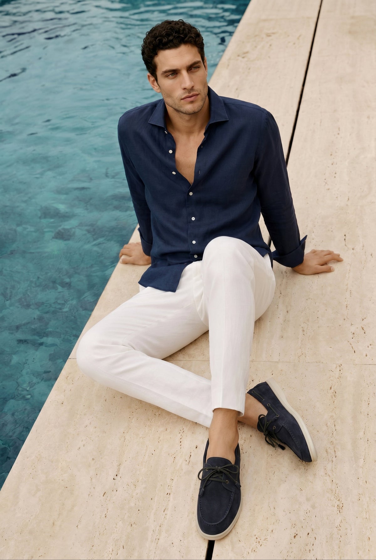 Mocasin Yacht Walk de ante azul marino