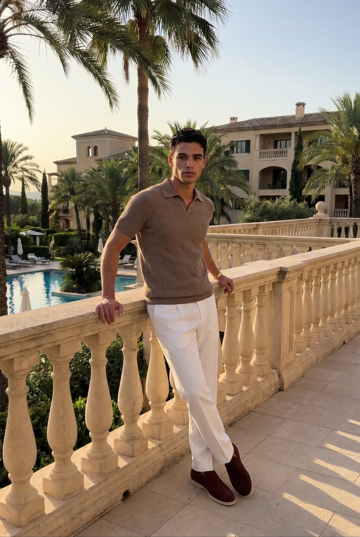 Amalfi City-Loafer aus Veloursleder Burgunderrot
