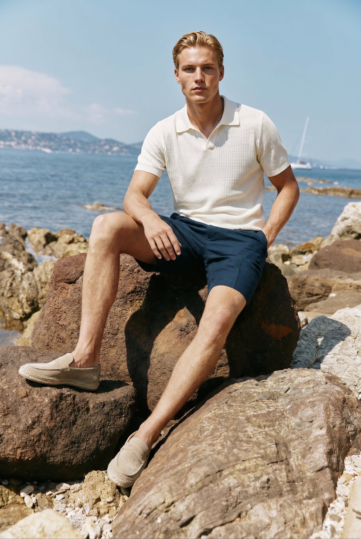 Polo in maglia Ravello color crema