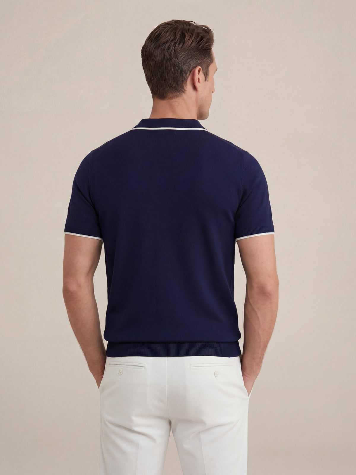 Polo in maglia Paraggi Blu navy