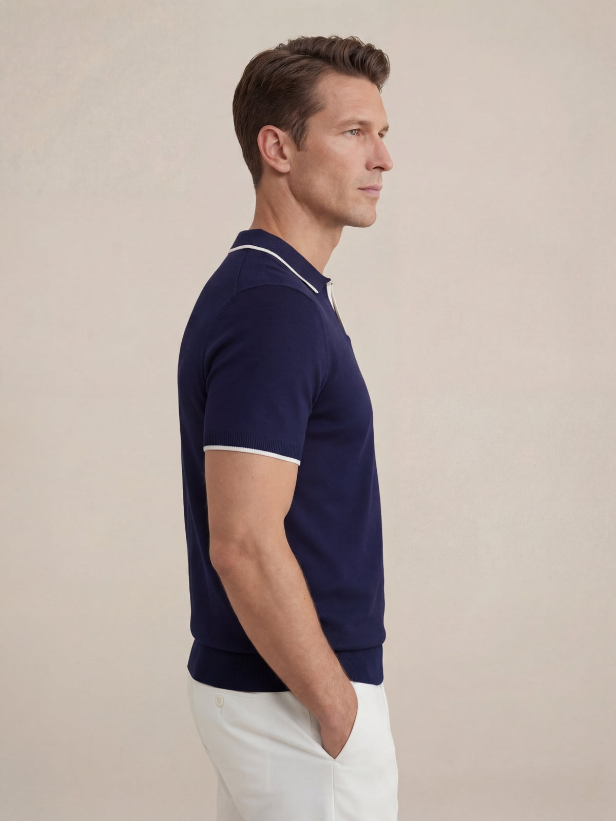Polo in maglia Paraggi Blu navy