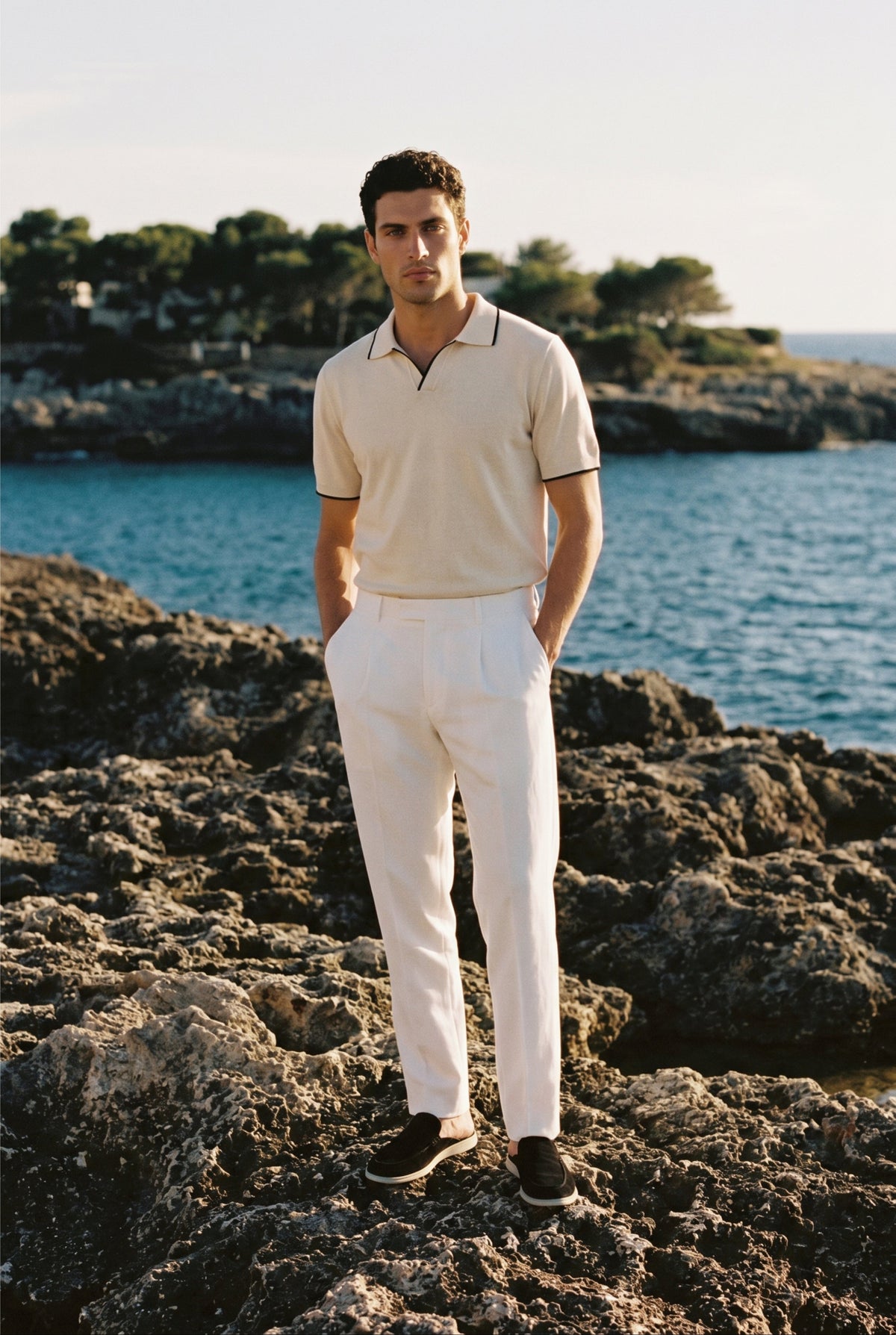Polo in maglia Paraggi Beige