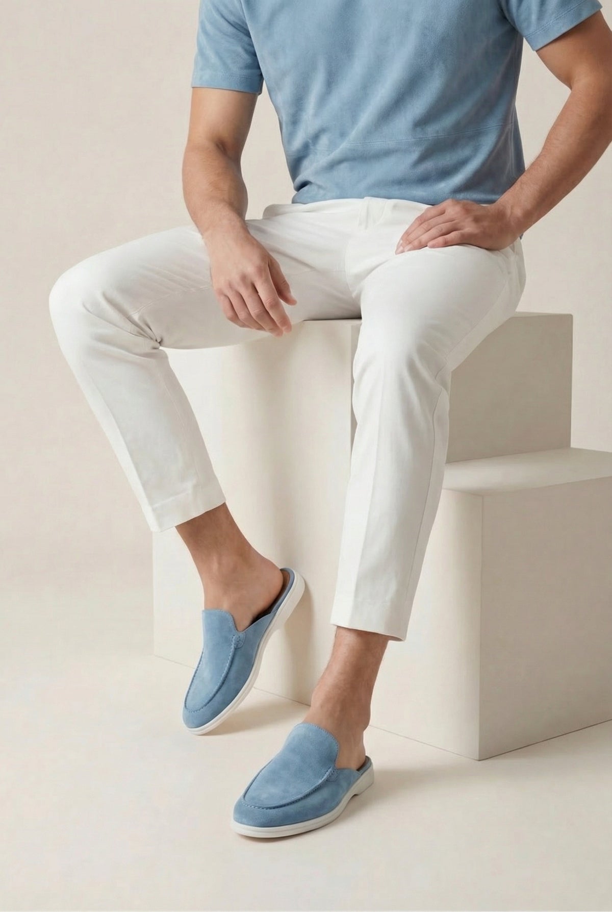 Light Blue Yacht Mule