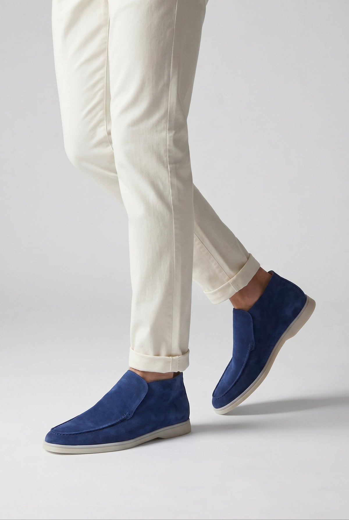 Mocasín urbano Amalfi de ante azul real