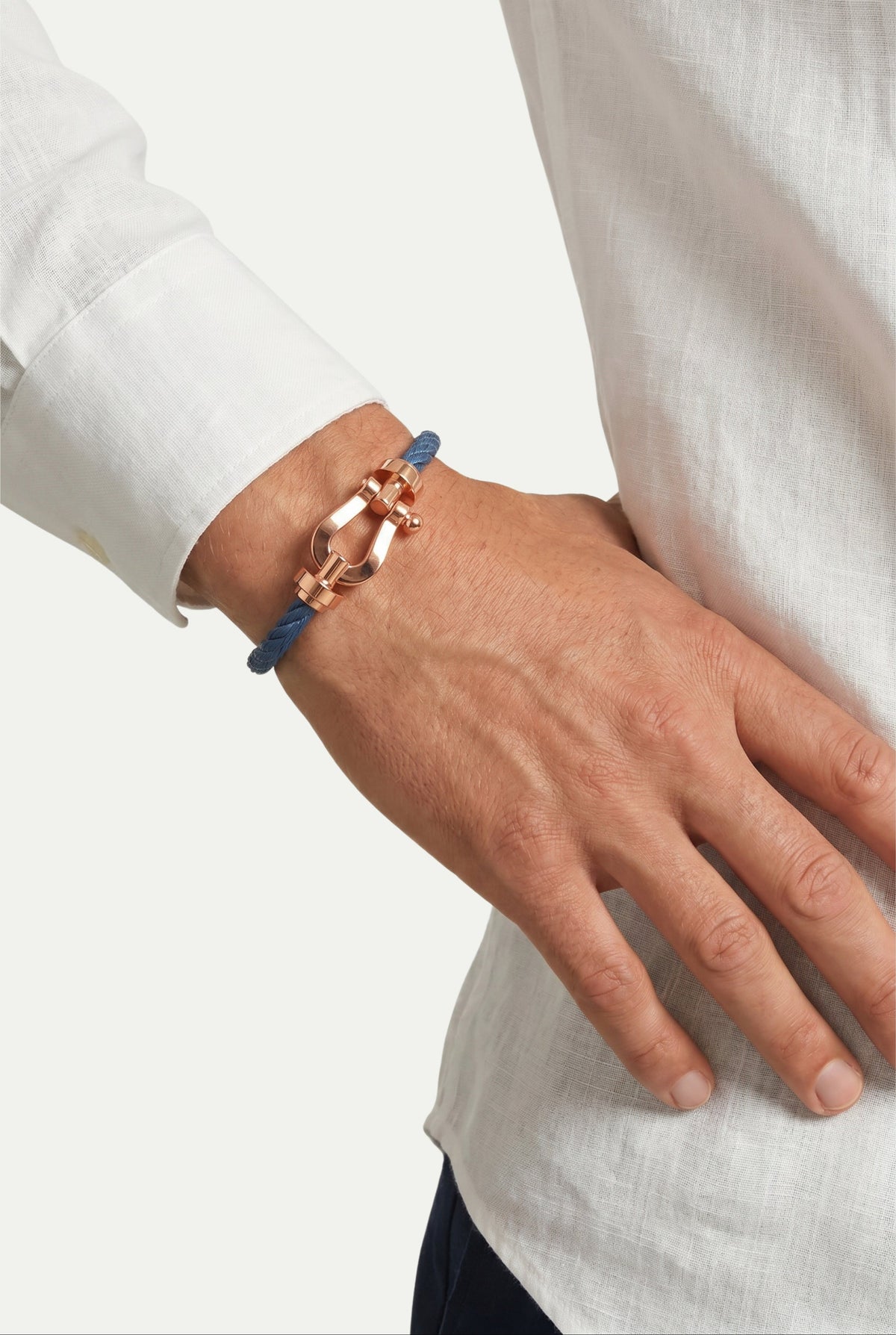 Fermó Yacht Bracelet Navy/Rose Gold