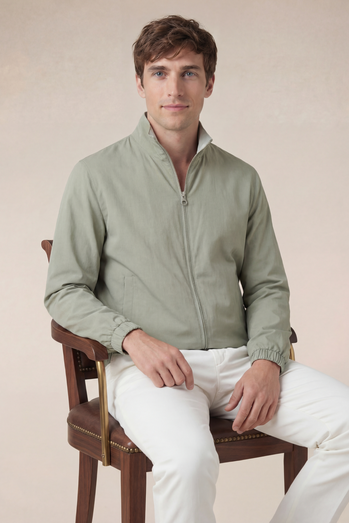 Veste réversible vert clair