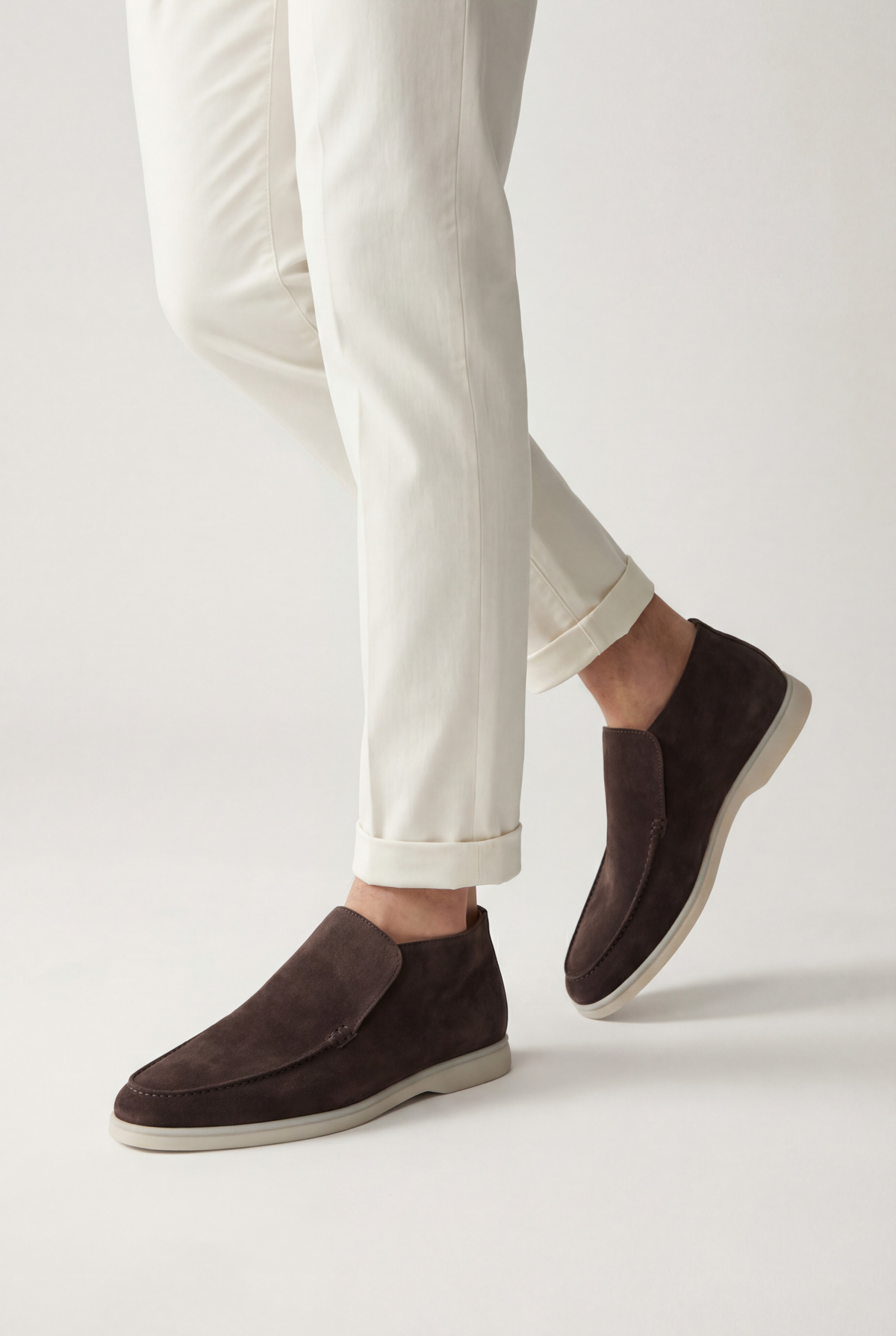 Mocassin citadin Amalfi en daim marron
