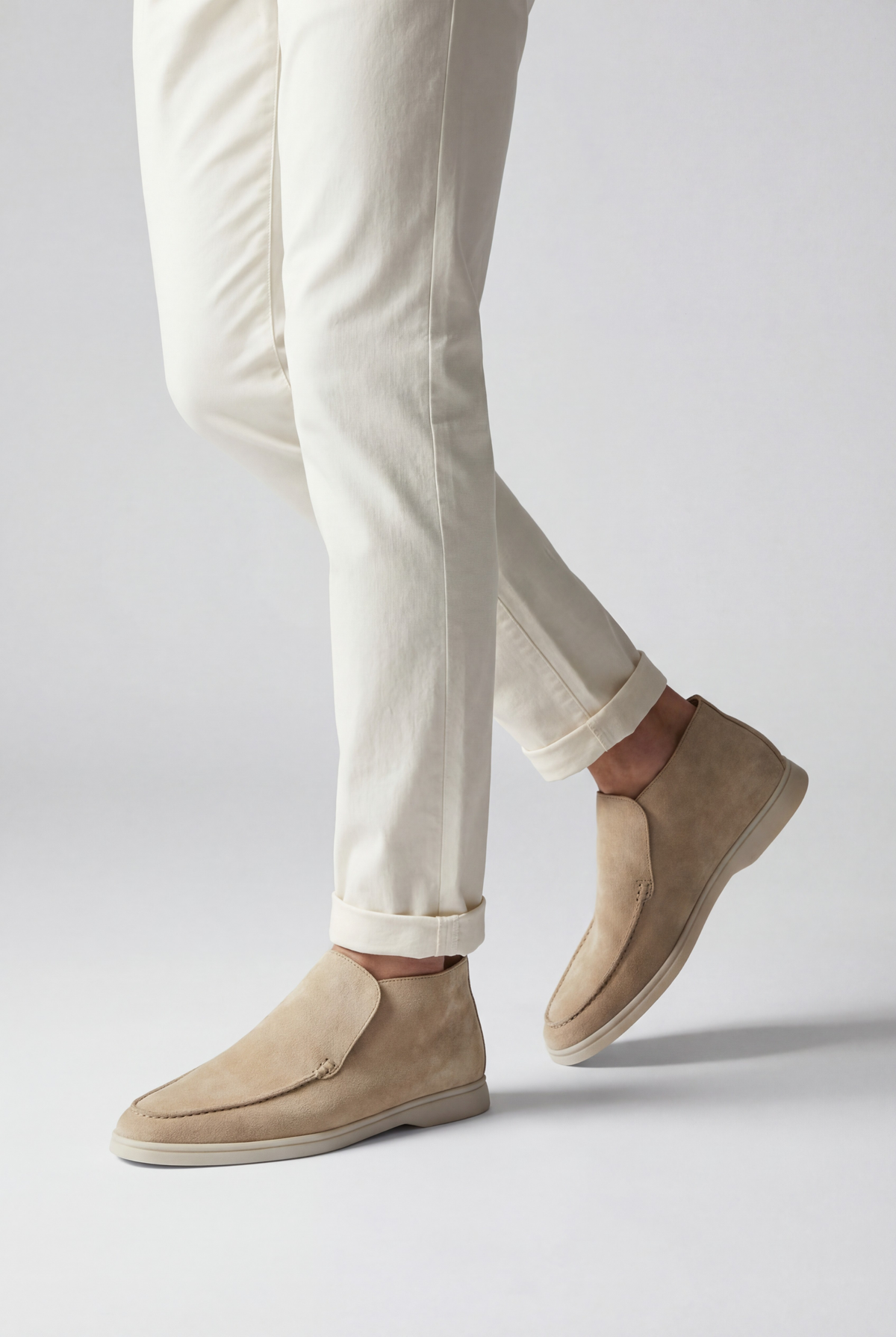 Mocasín Amalfi City de Ante Beige Claro