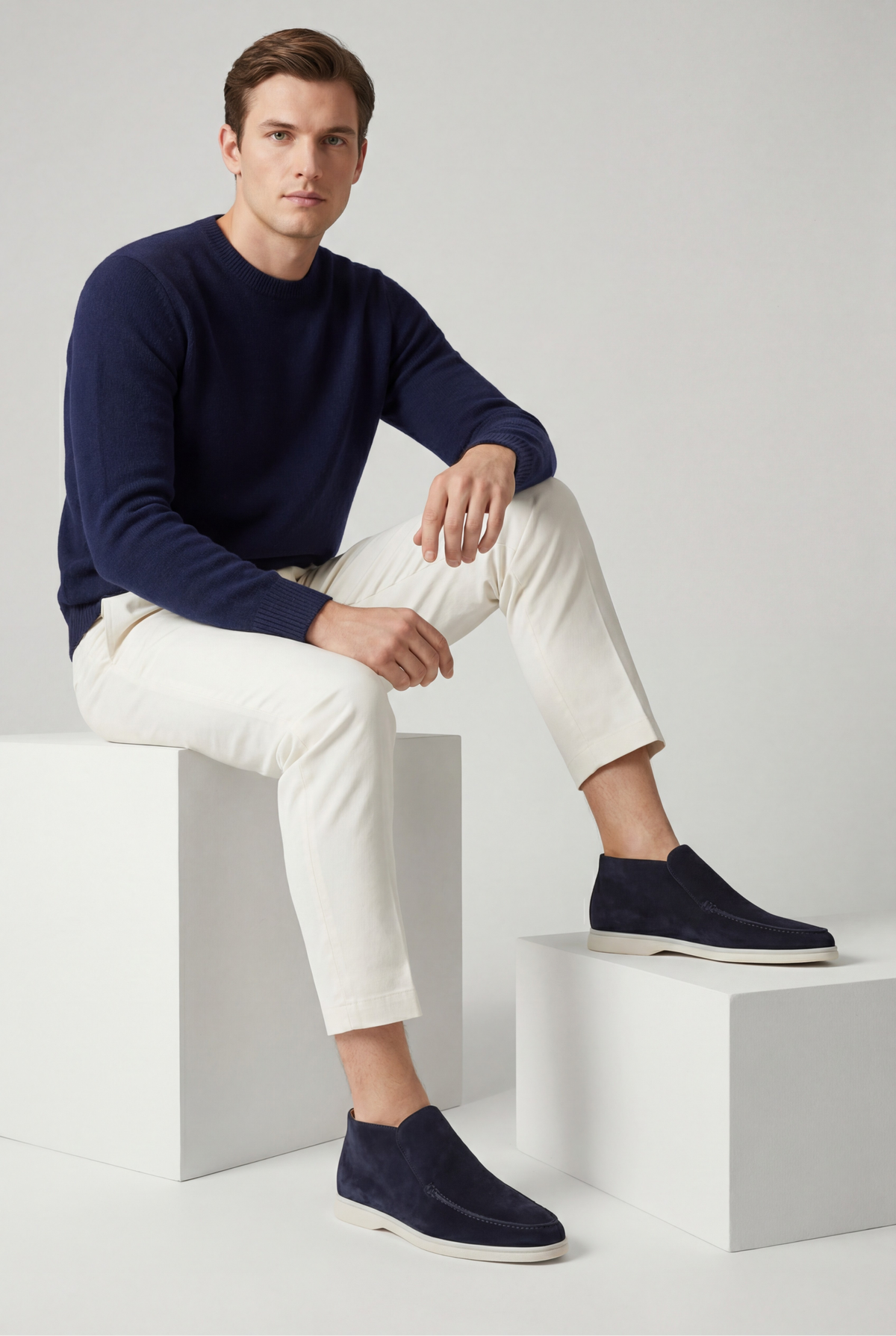 Navy City Loafer