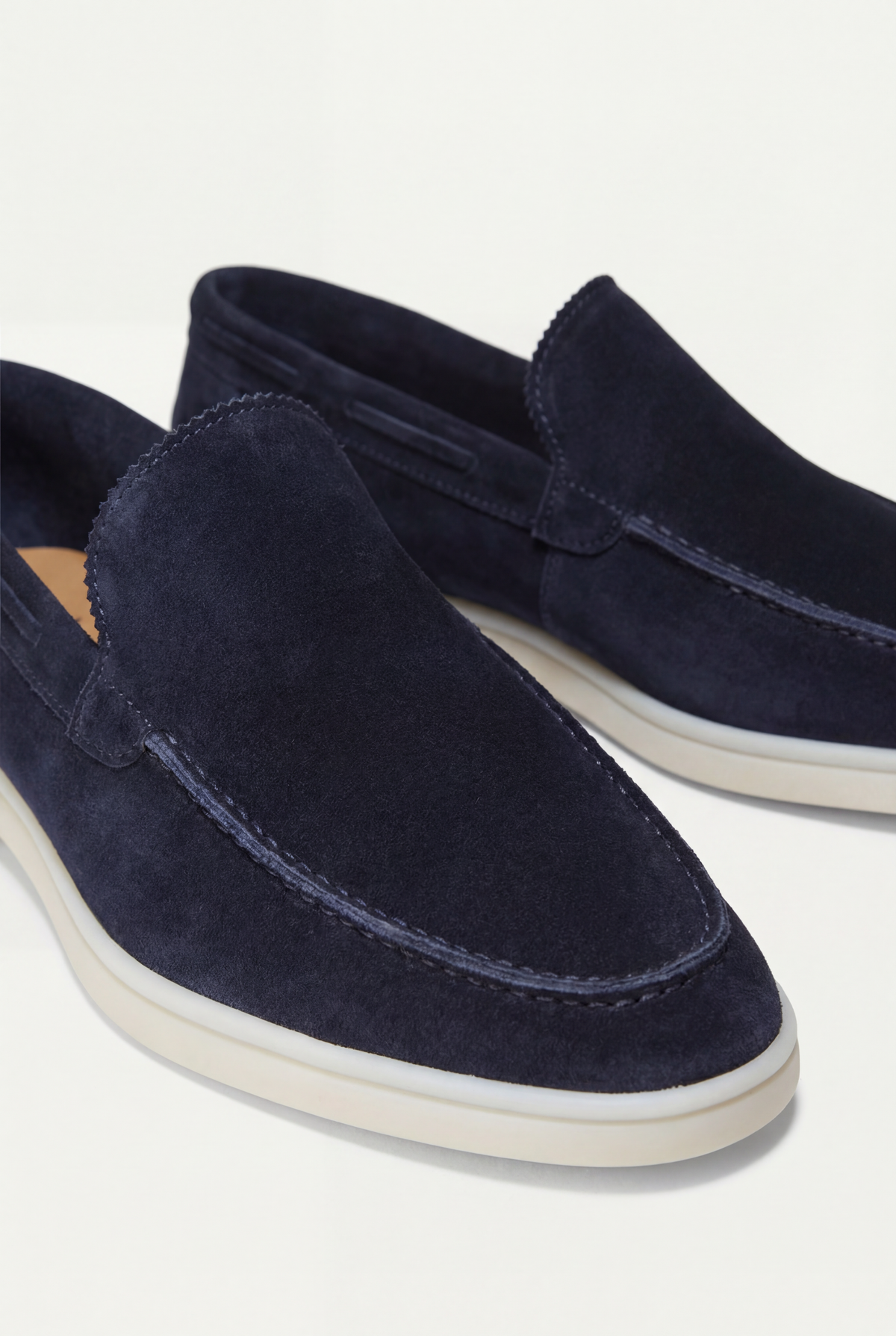 Amalfi klassieke suède loafer Marineblauw
