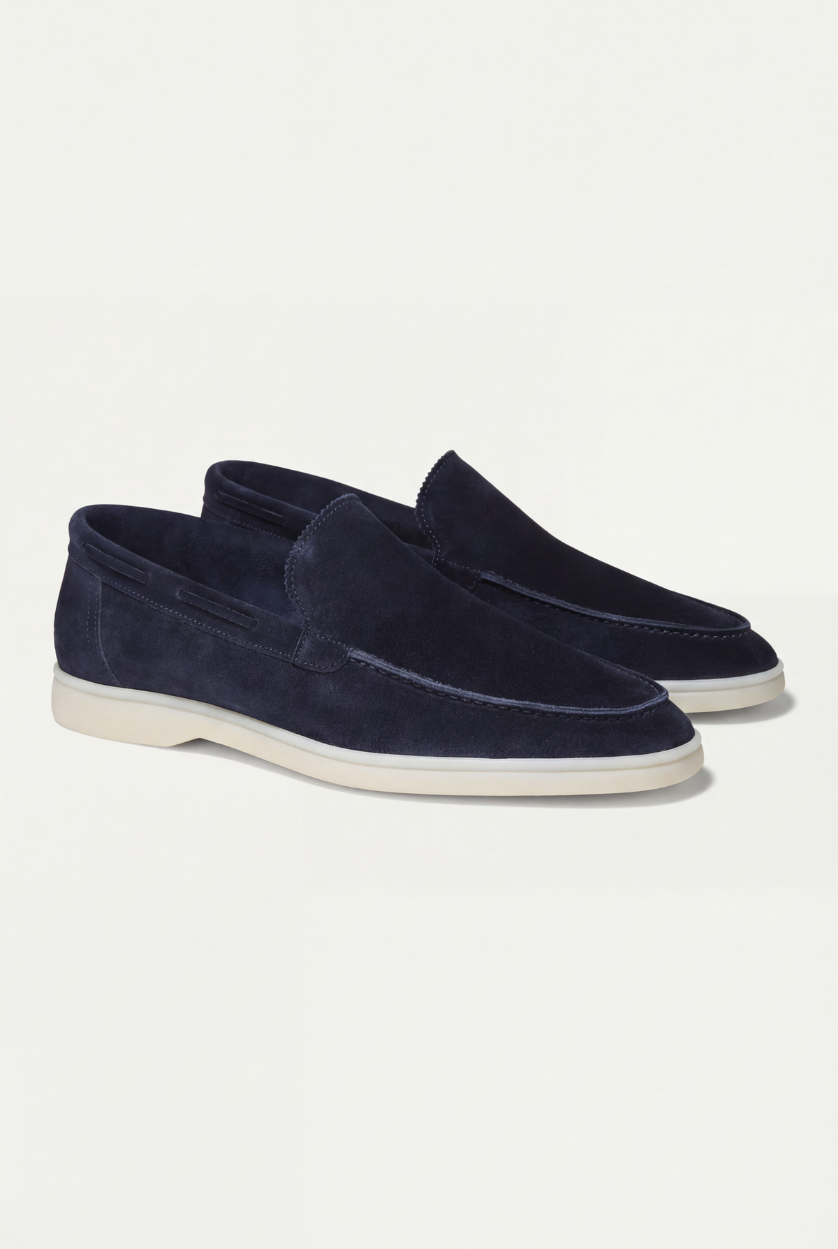 Amalfi klassieke suède loafer Marineblauw