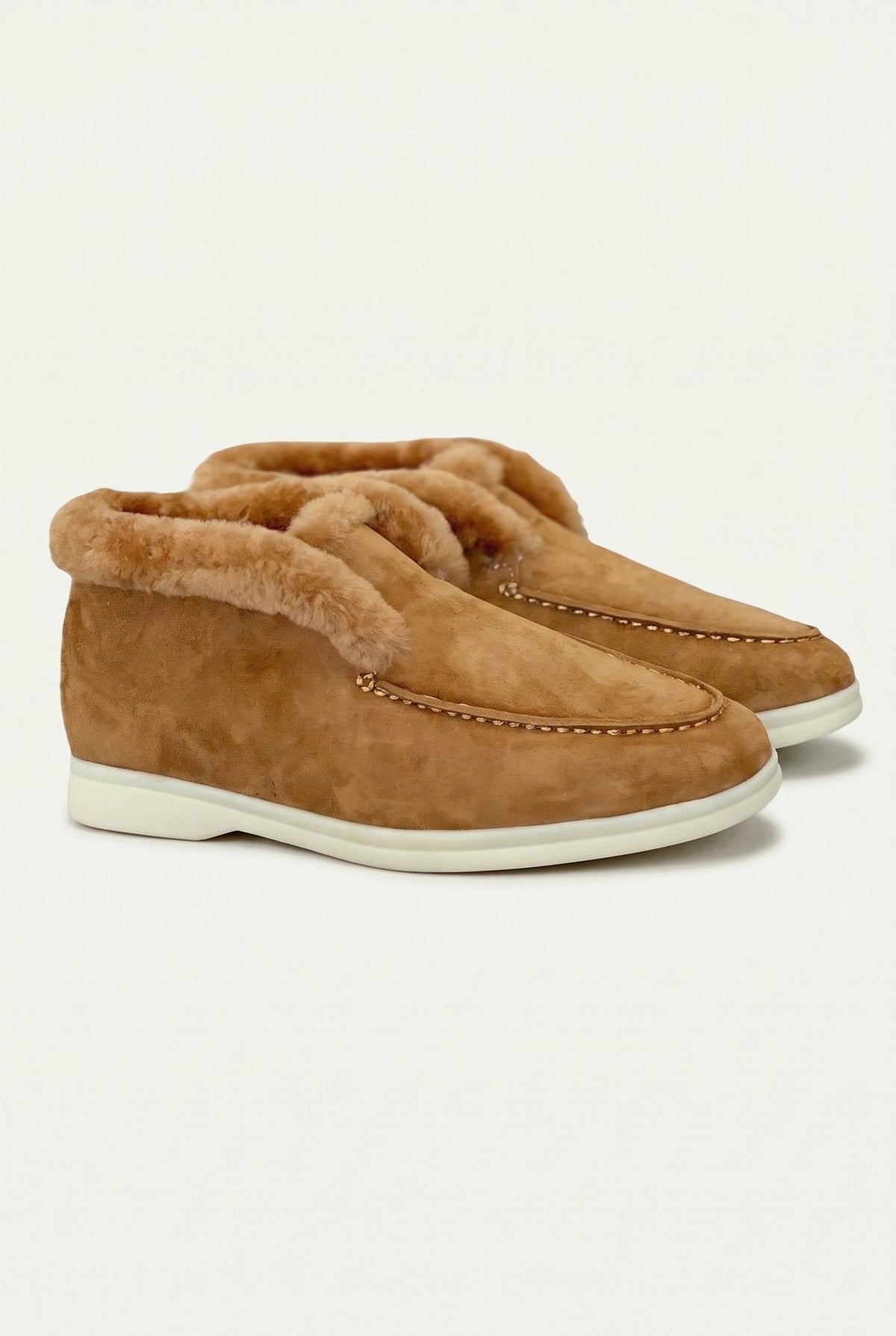 Camel Cortina Shearling Loafer
