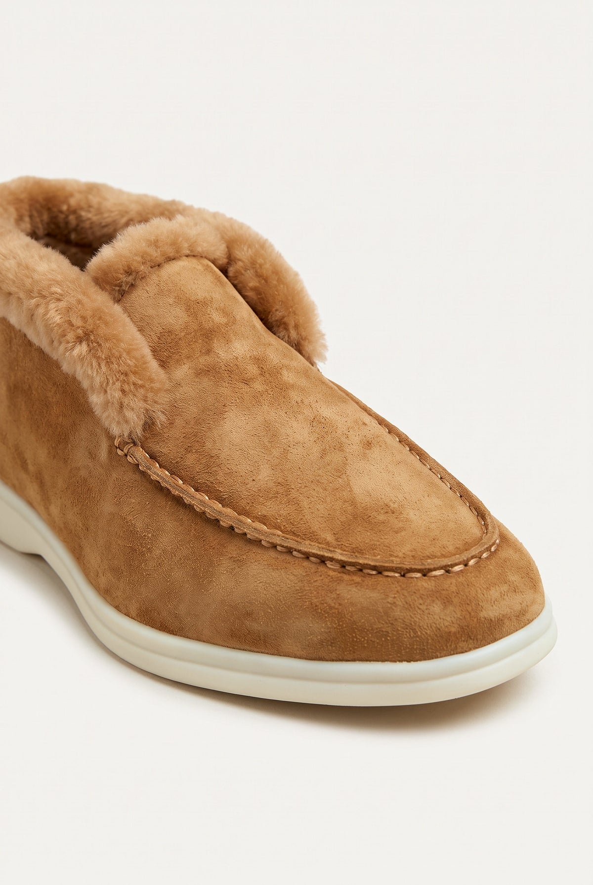 Camel Cortina Shearling Loafer
