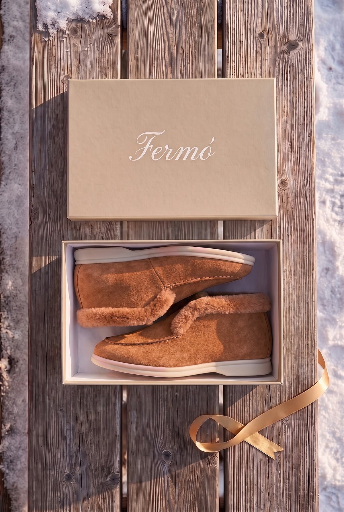 Camel Cortina Shearling Loafer