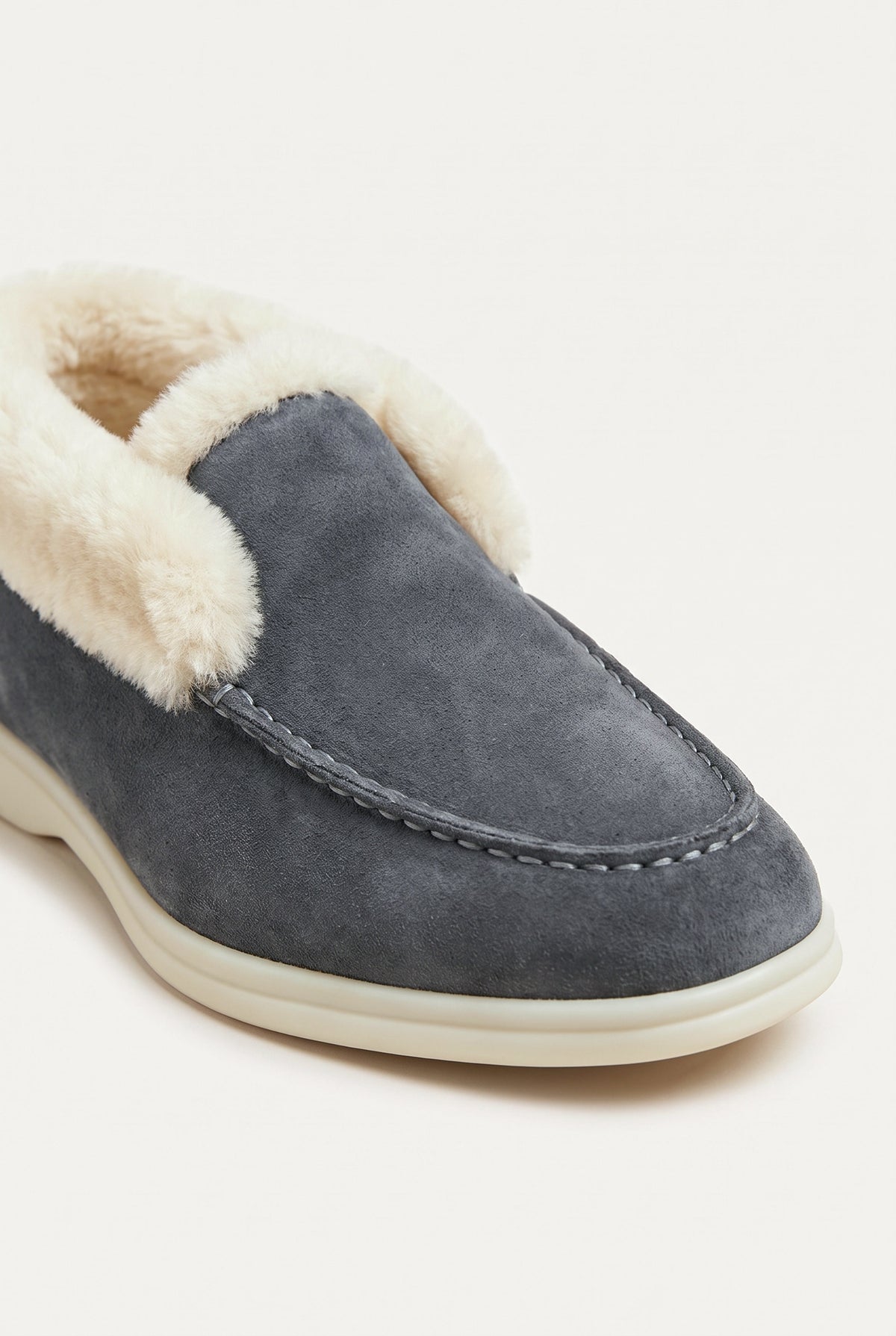 Charcoal Cortina Shearling Loafer