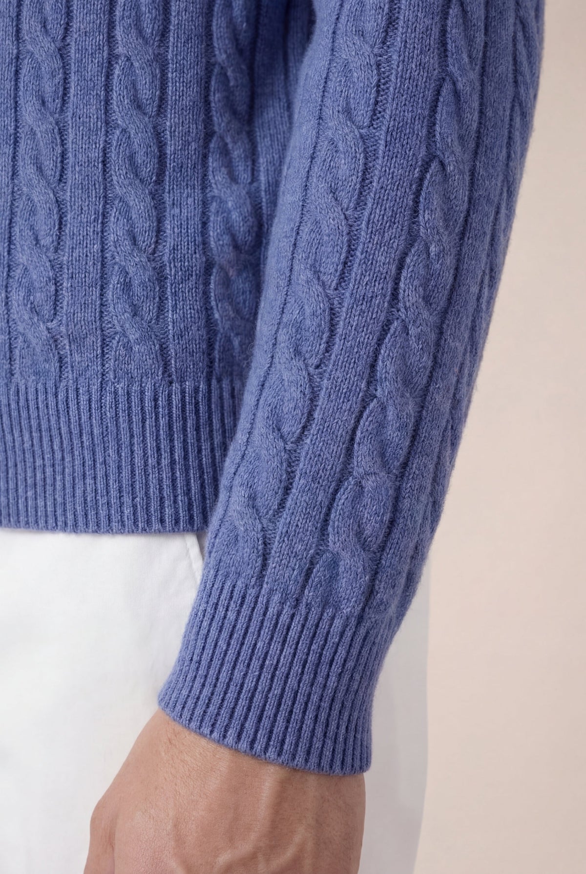 Como kasjmier hoodie blauw