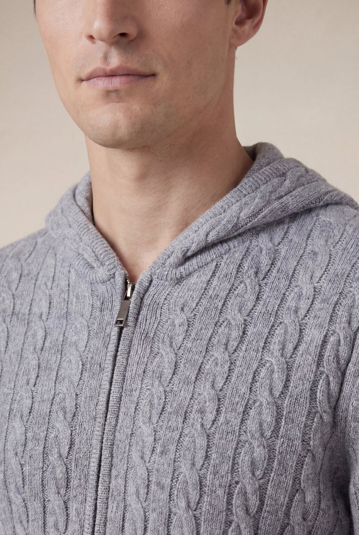 Moletom de cashmere Como cinza