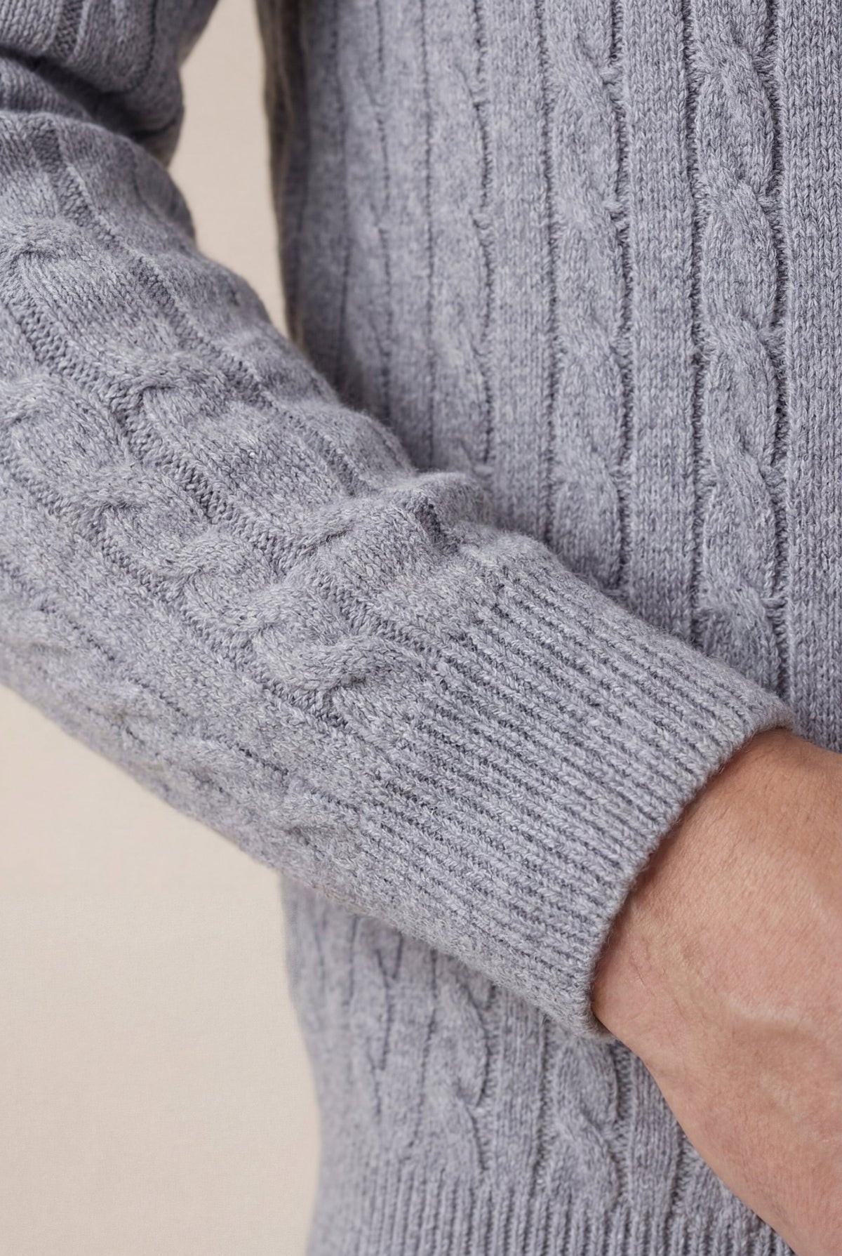 Moletom de cashmere Como cinza