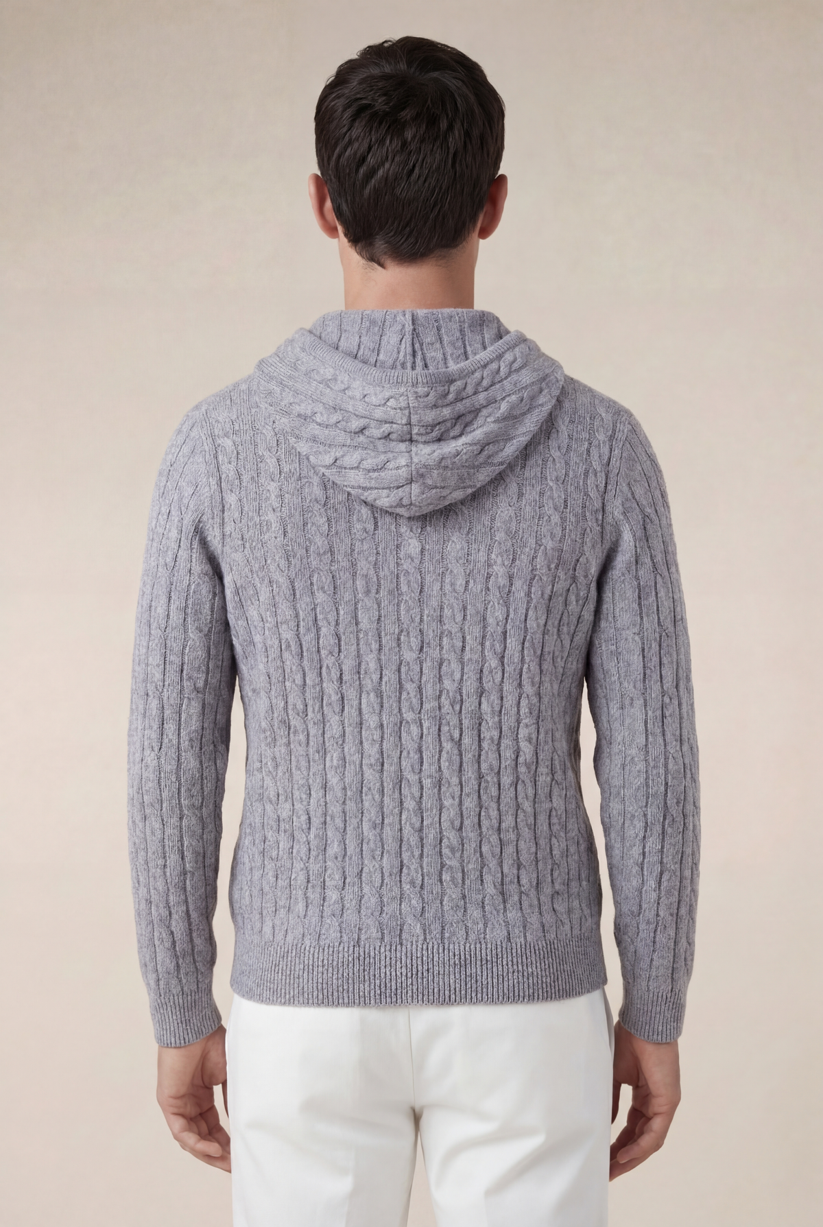 Moletom de cashmere Como cinza