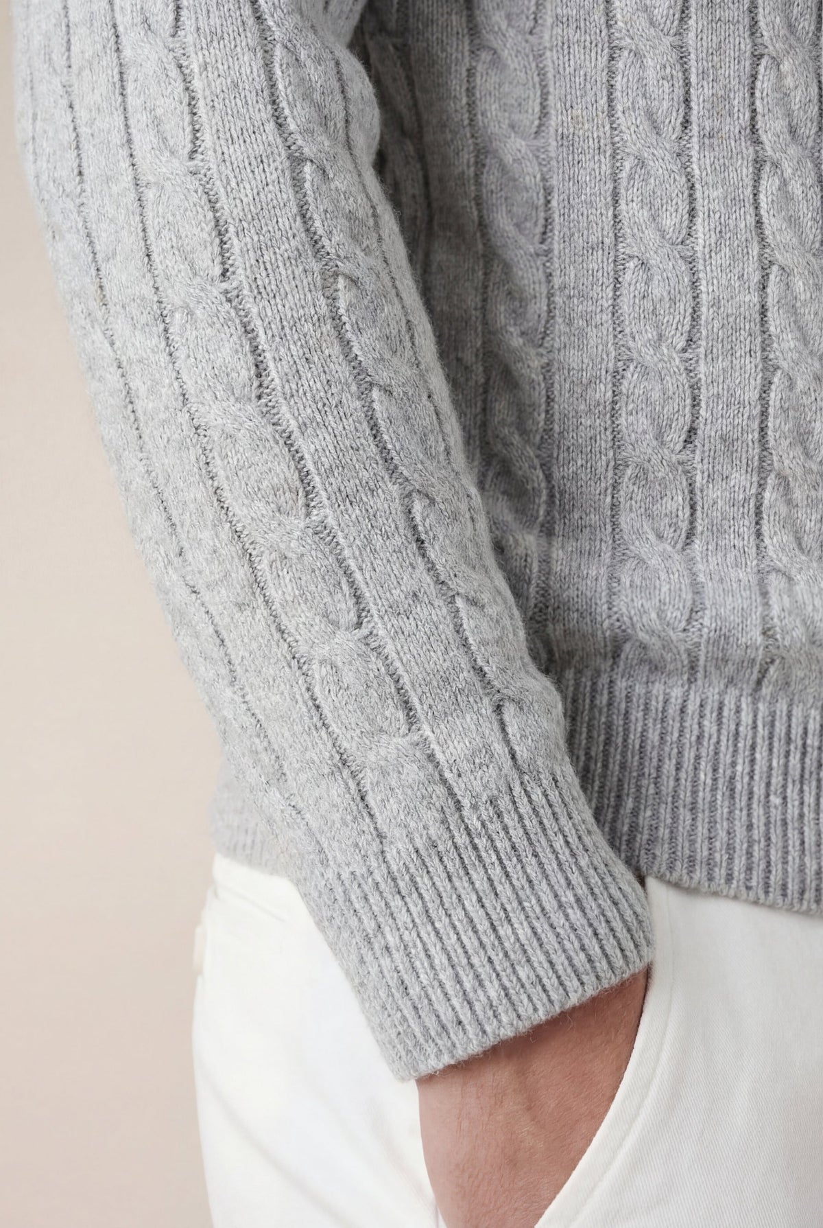 Girocollo in cashmere Como Grigio chiaro