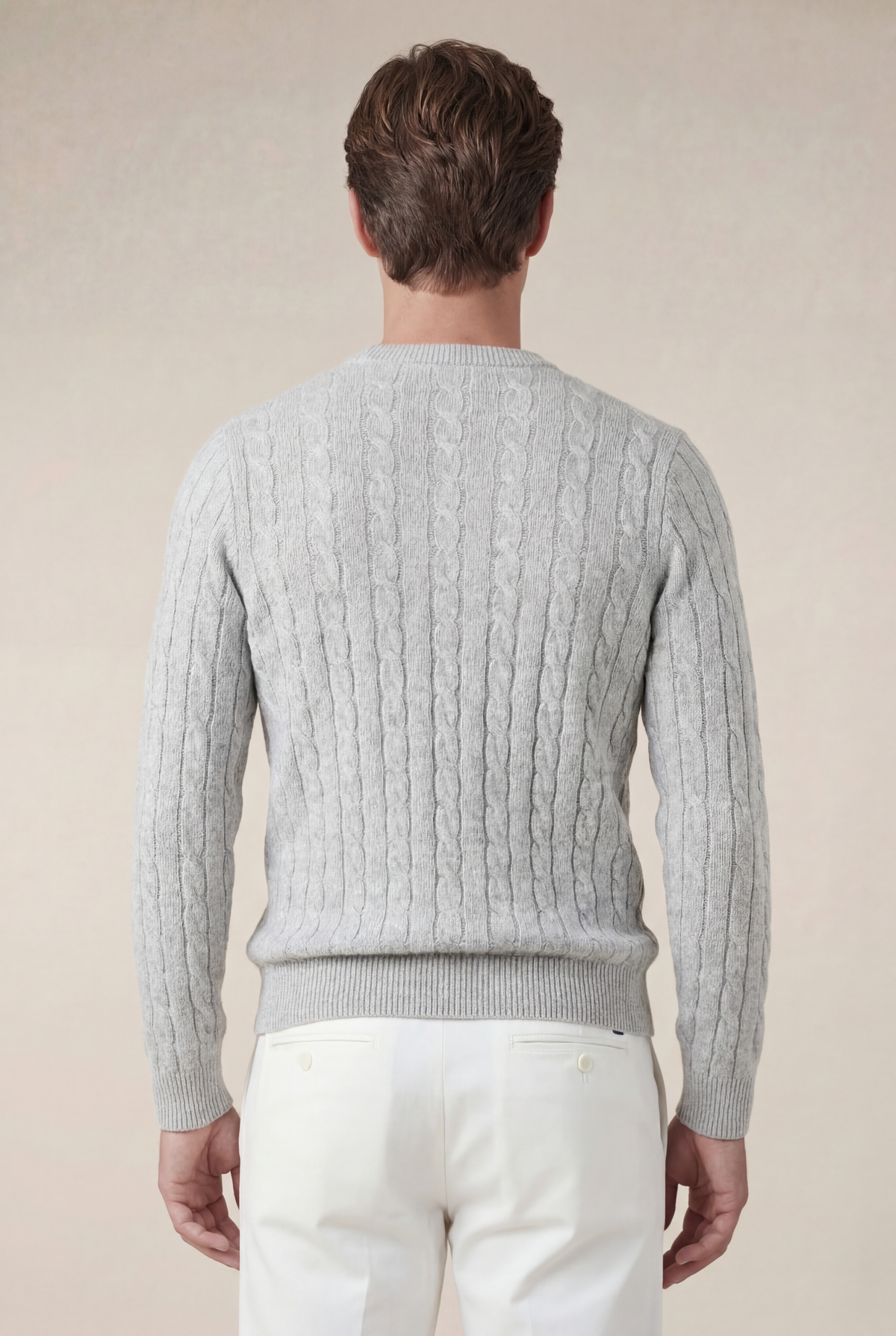 Girocollo in cashmere Como Grigio chiaro