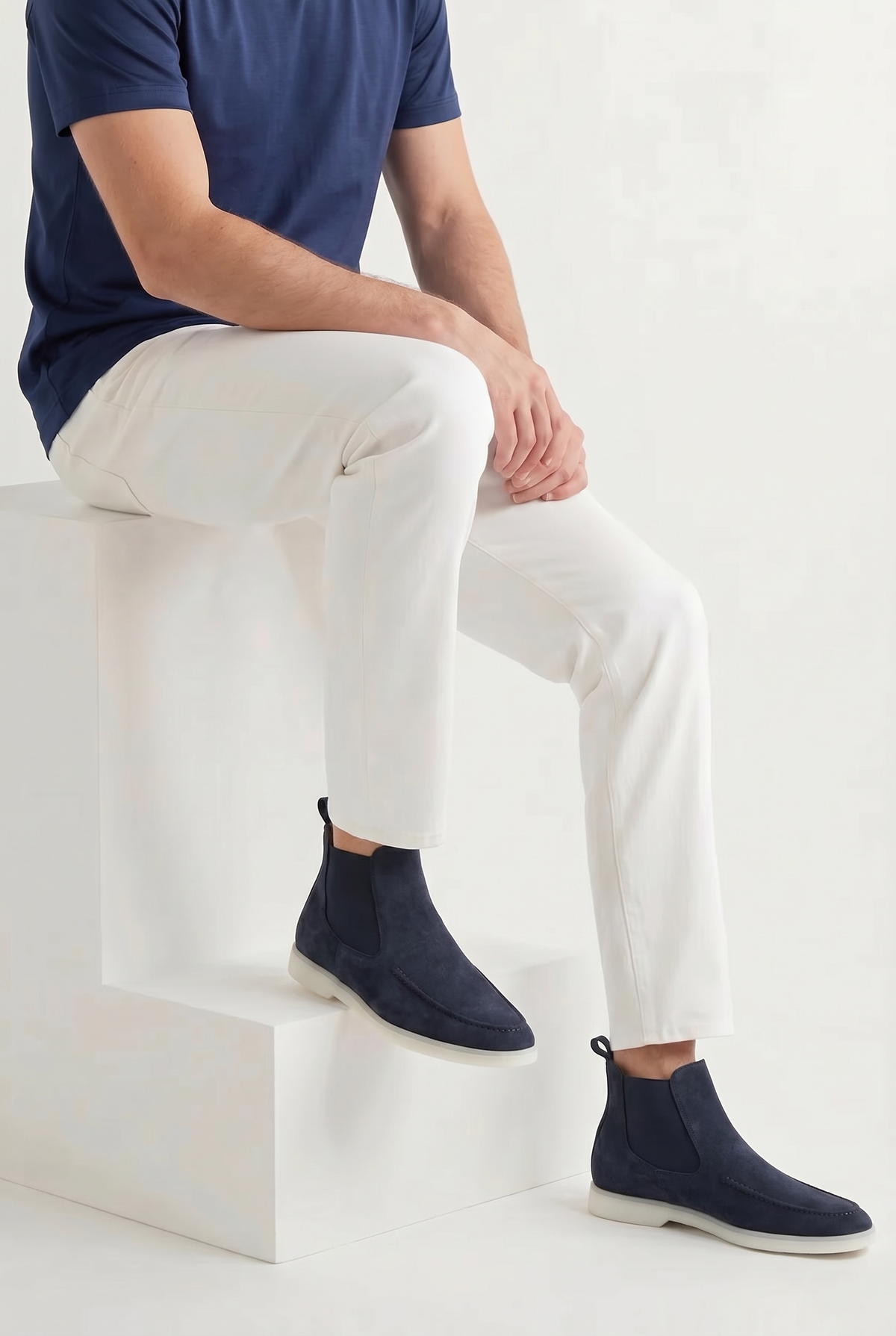 Palermo suède laars marineblauw