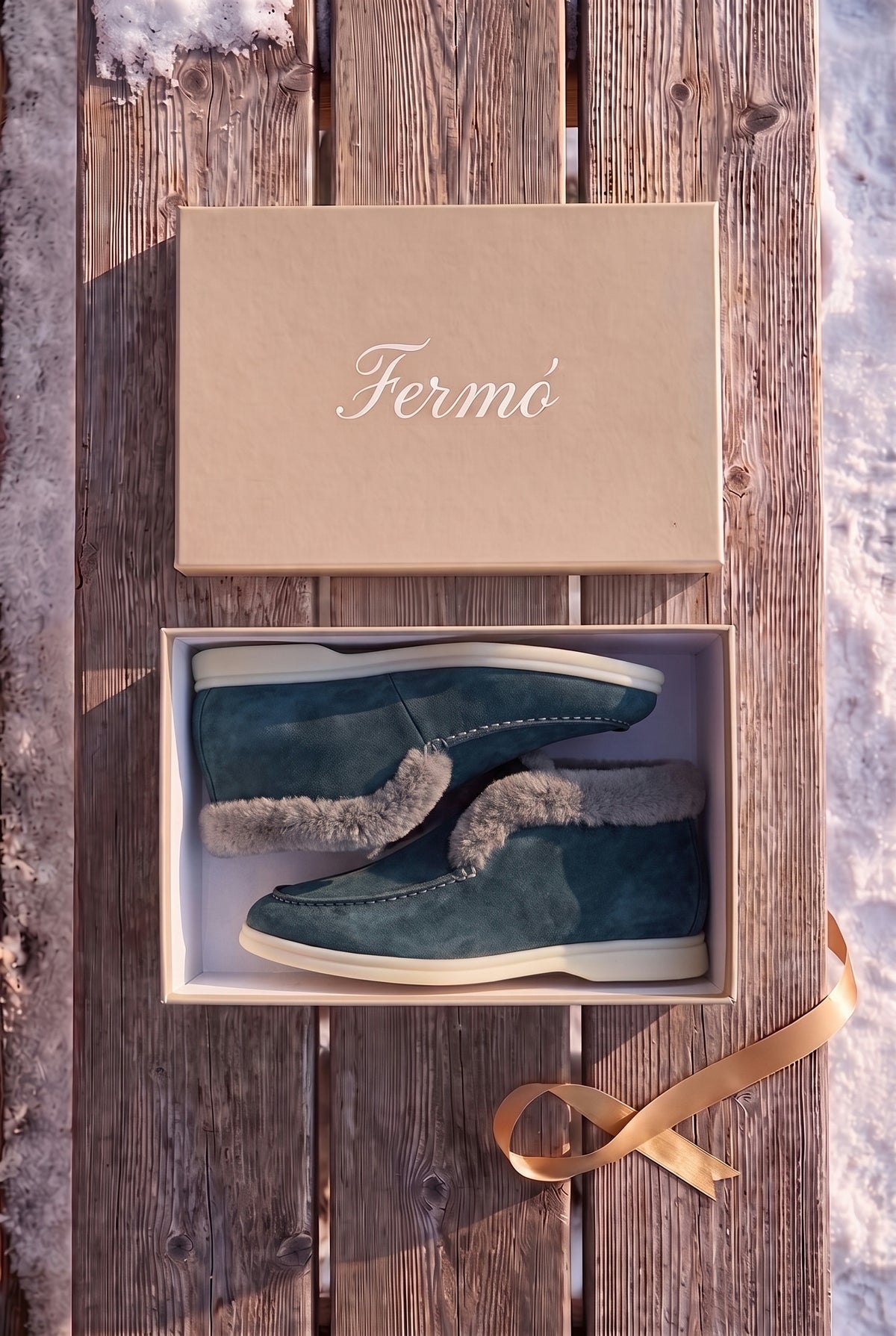 Petrol Cortina Shearling Loafer