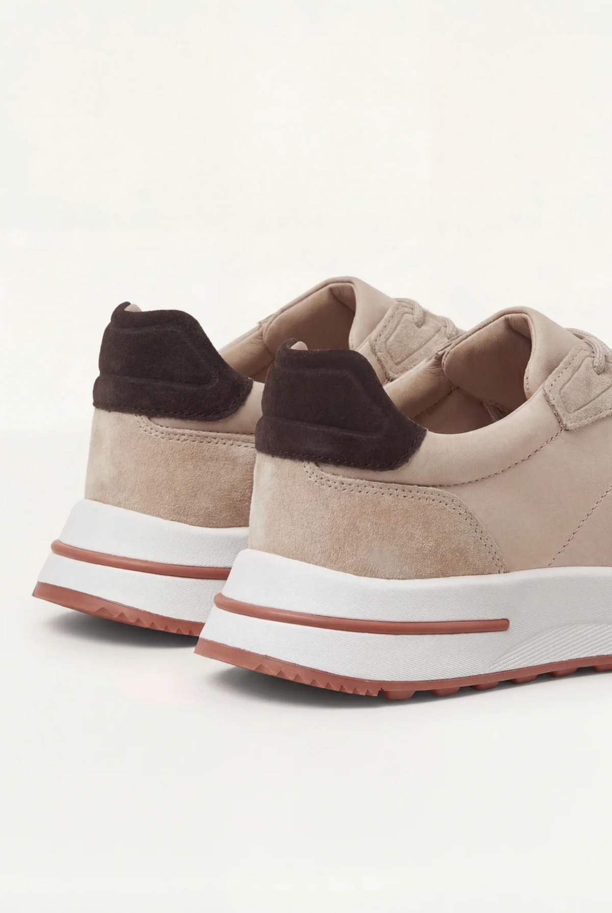 Baskets en daim Portofino beiges
