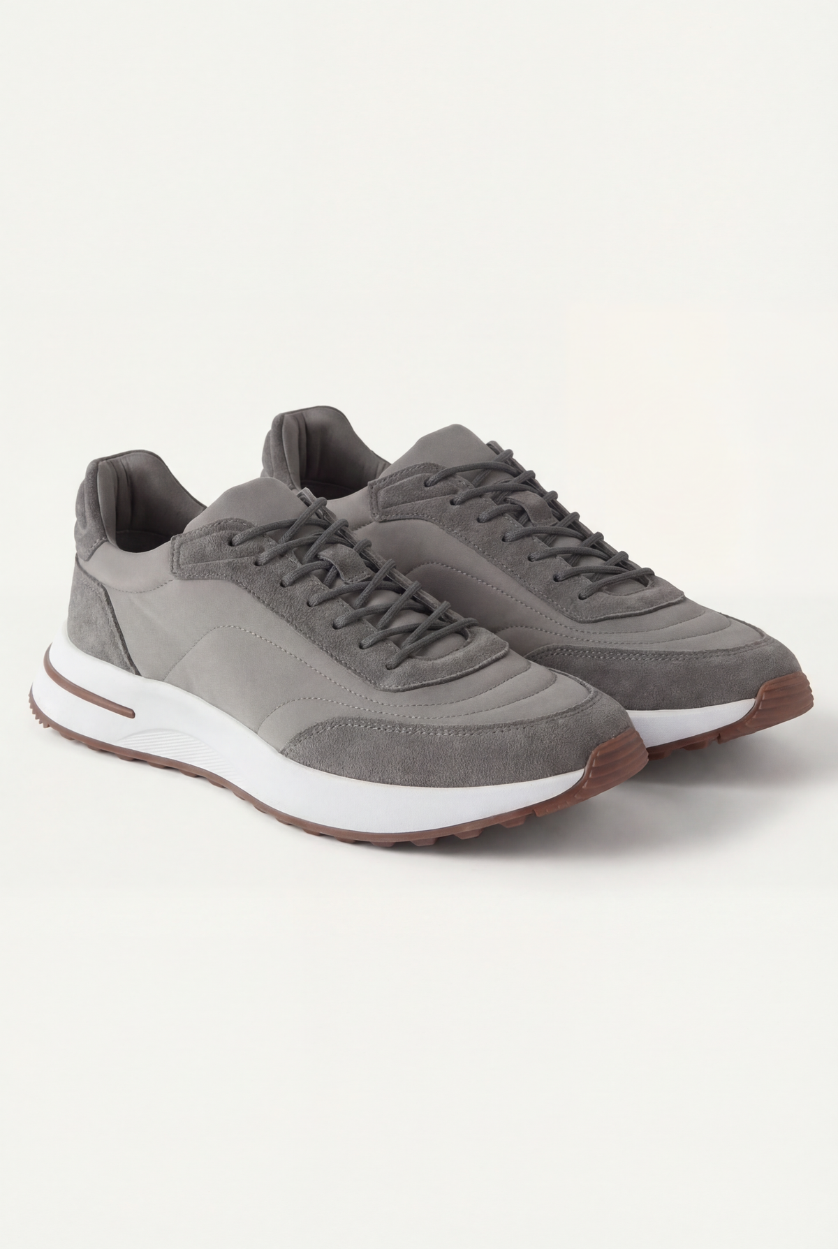 Portofino sneaker van suède grijs