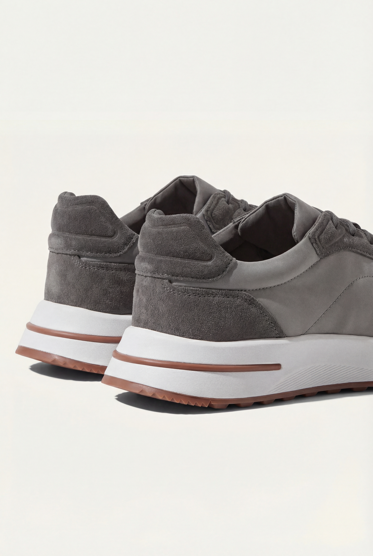 Portofino sneaker van suède grijs