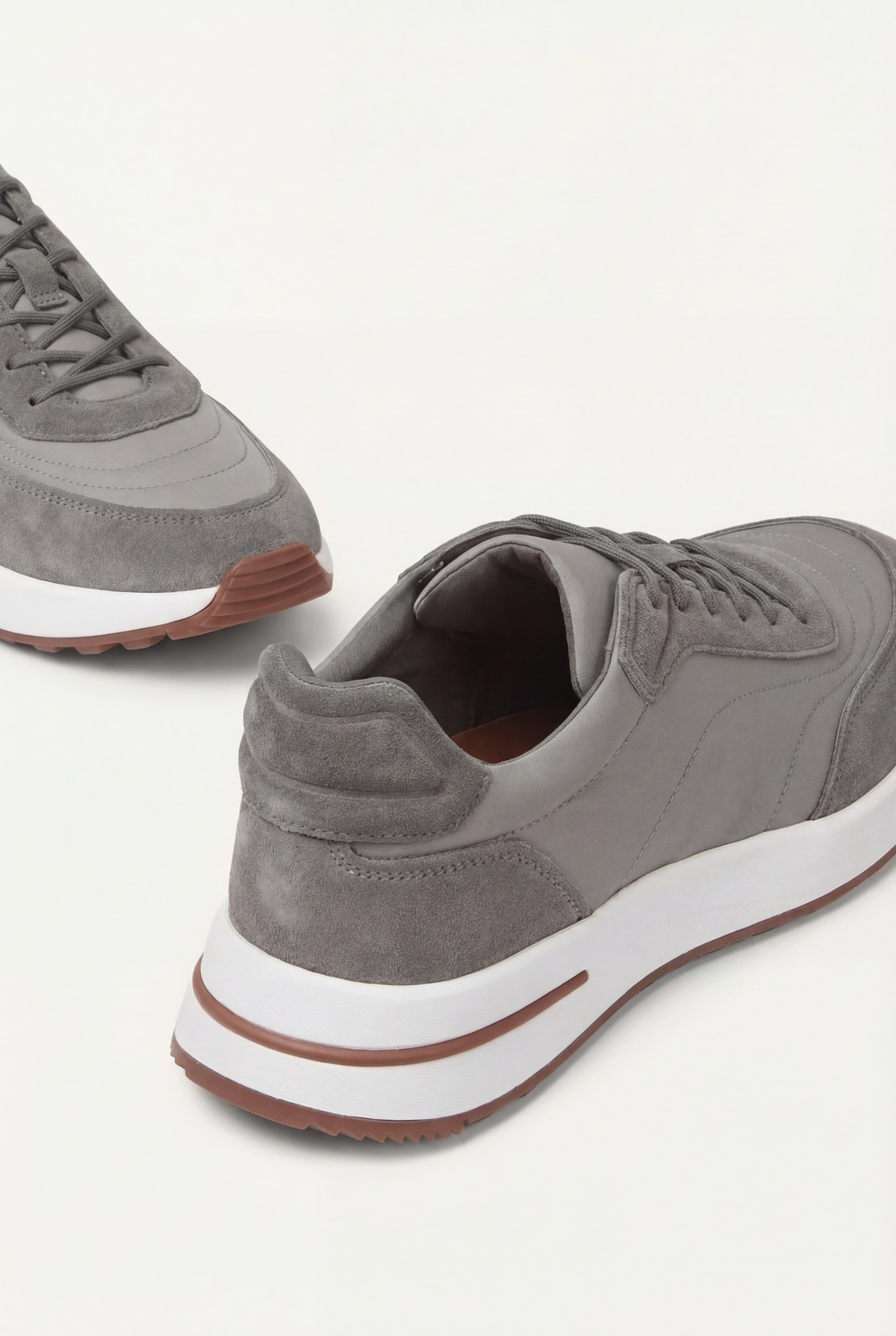 Portofino sneaker van suède grijs