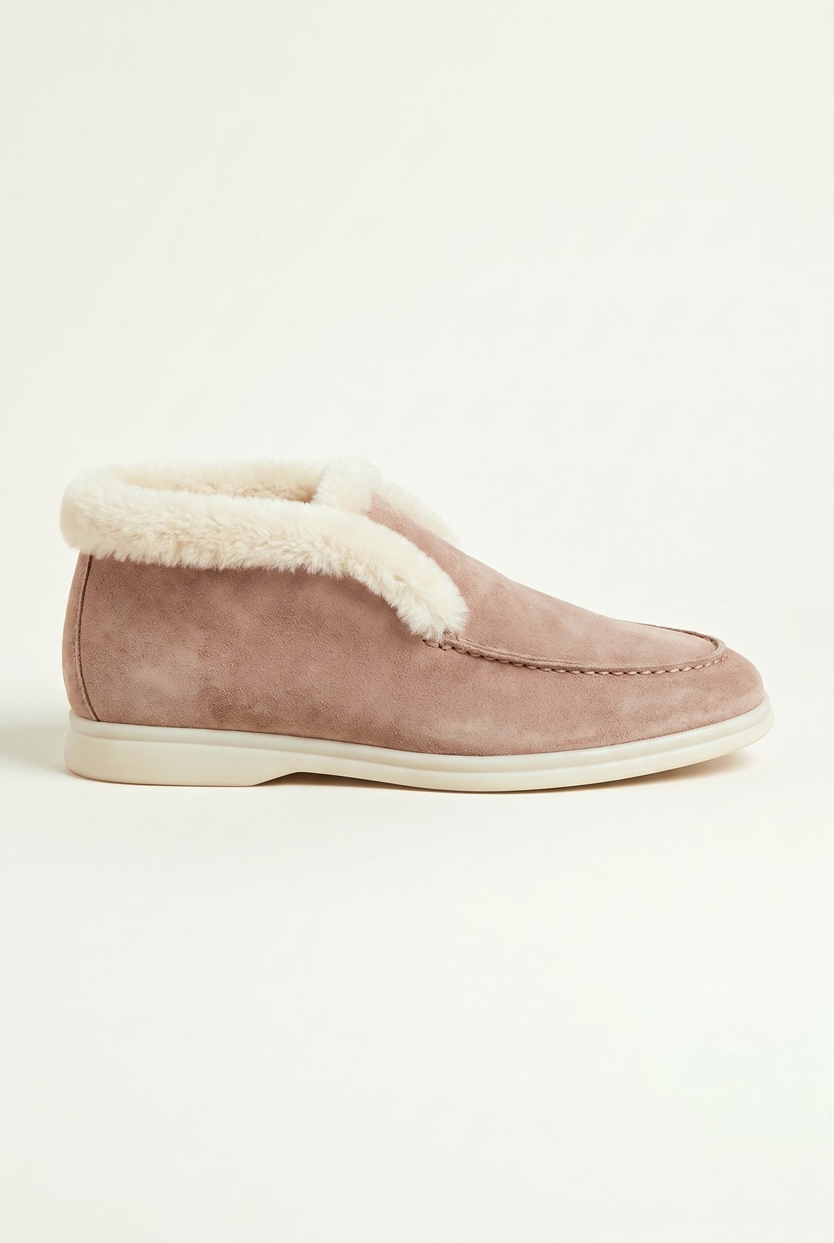 Rose Taupe Cortina Shearling Loafer