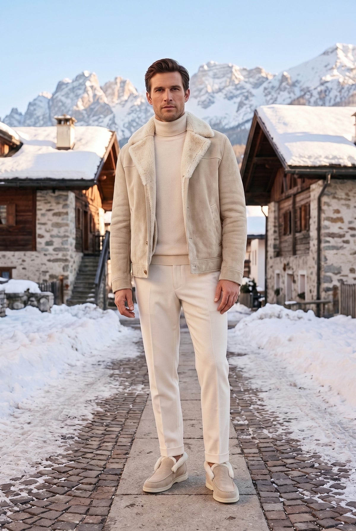 Stone Cortina Shearling Loafer