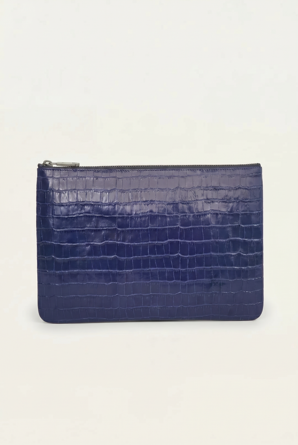 Crocodile Embossed Pouch Navy