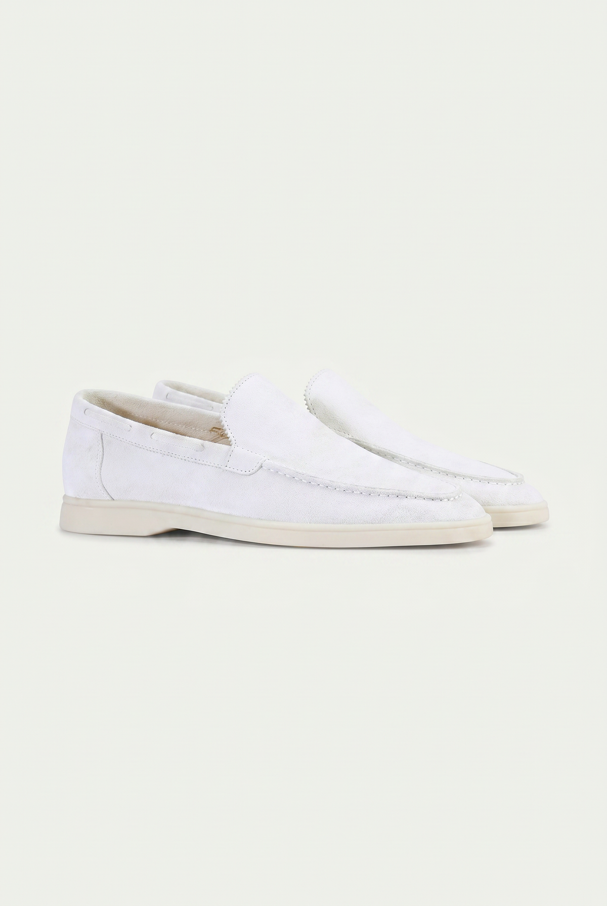 Mocasín clásico Amalfi de ante, blanco